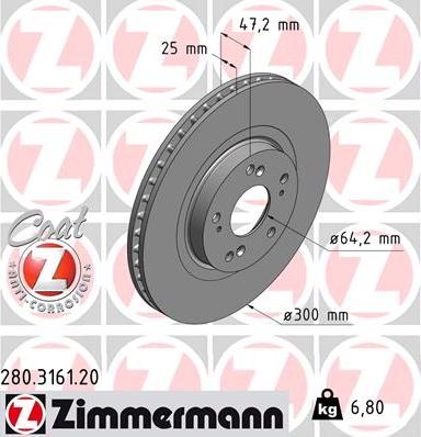 Zimmermann 280.3161.20 - Disc frana parts5.com