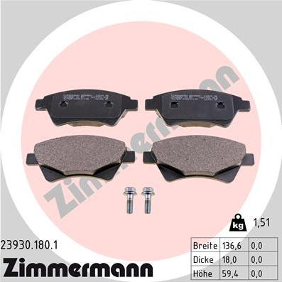 Zimmermann 23930.180.1 - Jarrupala, levyjarru parts5.com