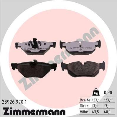 Zimmermann 23926.970.1 - Set placute frana,frana disc parts5.com