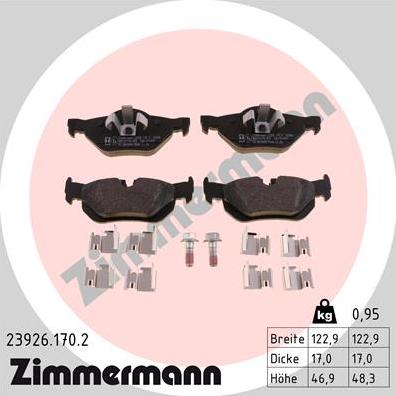 Zimmermann 23926.170.2 - Set placute frana,frana disc parts5.com