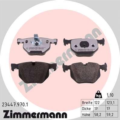 Zimmermann 23447.970.1 - Set placute frana,frana disc parts5.com