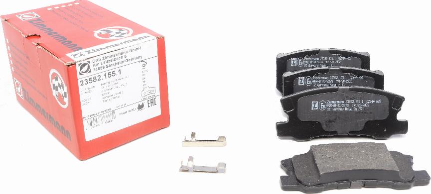 Zimmermann 23582.155.1 - Brake Pad Set, disc brake parts5.com