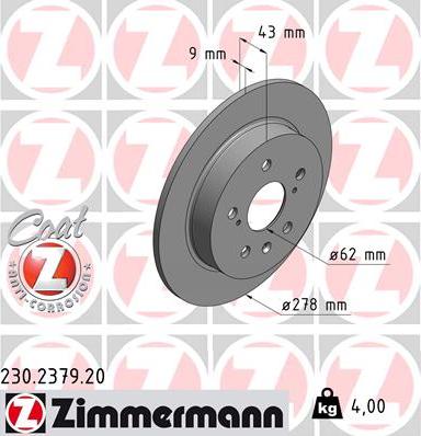 Zimmermann 230.2379.20 - Disc frana parts5.com