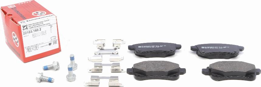 Zimmermann 22103.160.2 - Brake Pad Set, disc brake parts5.com