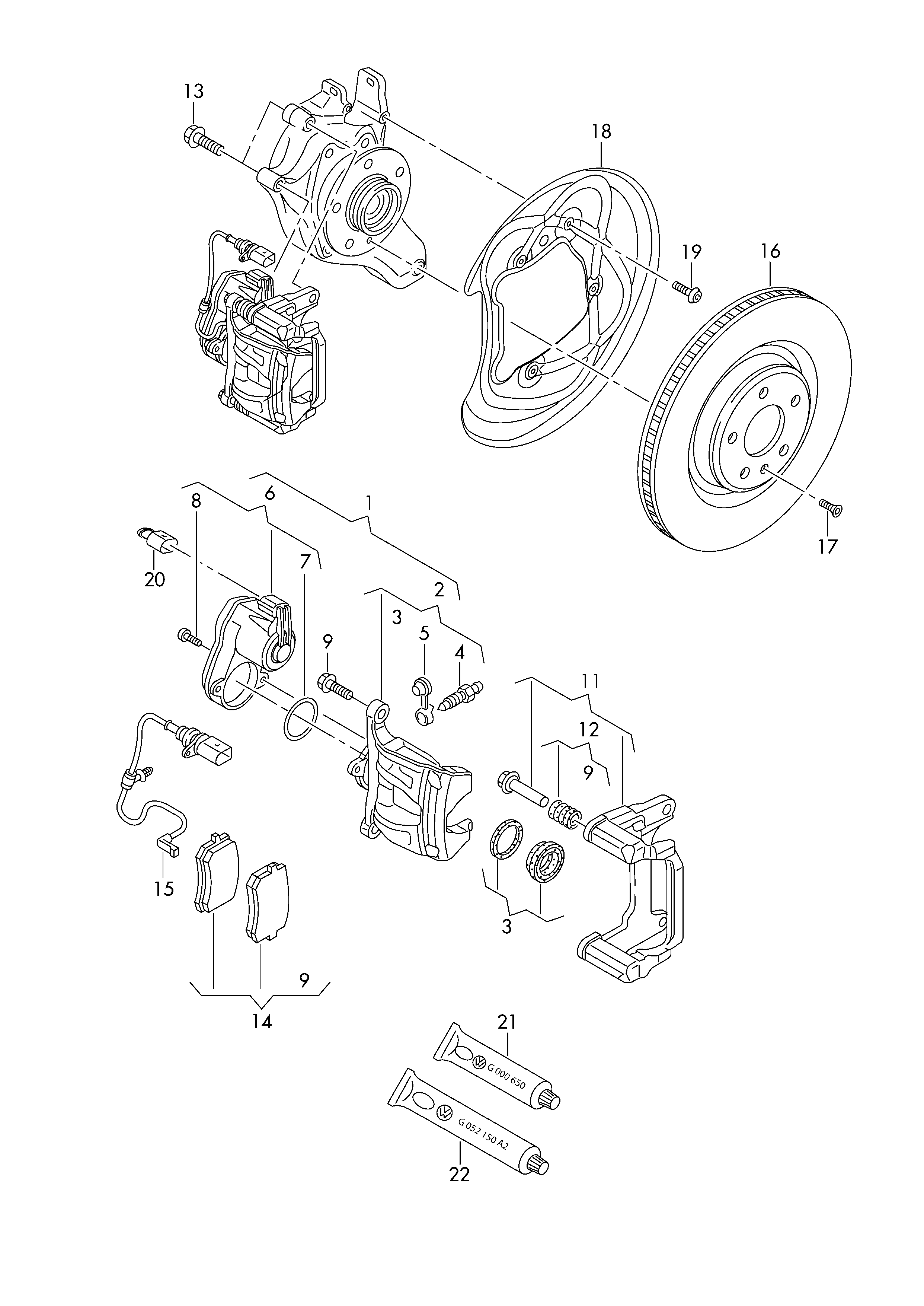 VAG 8W0 698 451F - Комплект спирачно феродо, дискови спирачки parts5.com