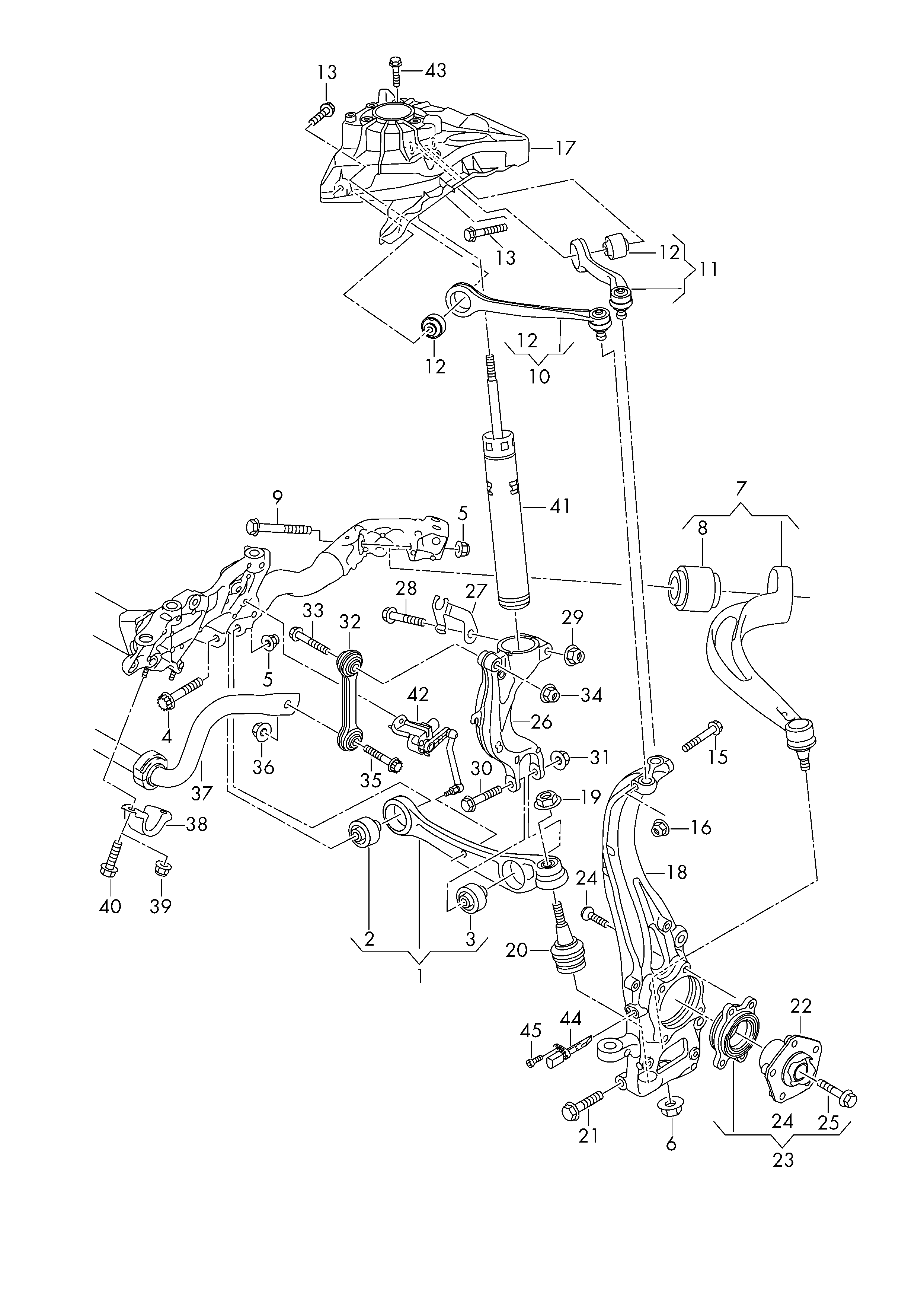 Skoda 4M0411317 - Brat / bieleta suspensie, stabilizator parts5.com