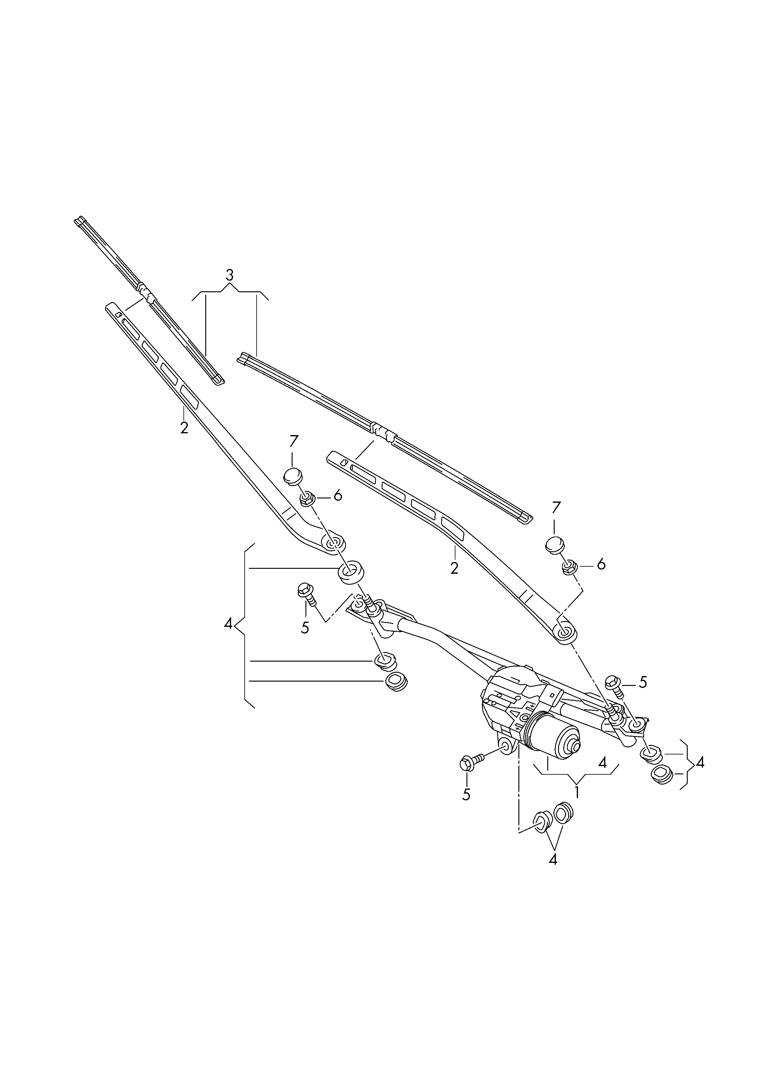 VAG 4M1998002 - Silecek süpürgesi parts5.com