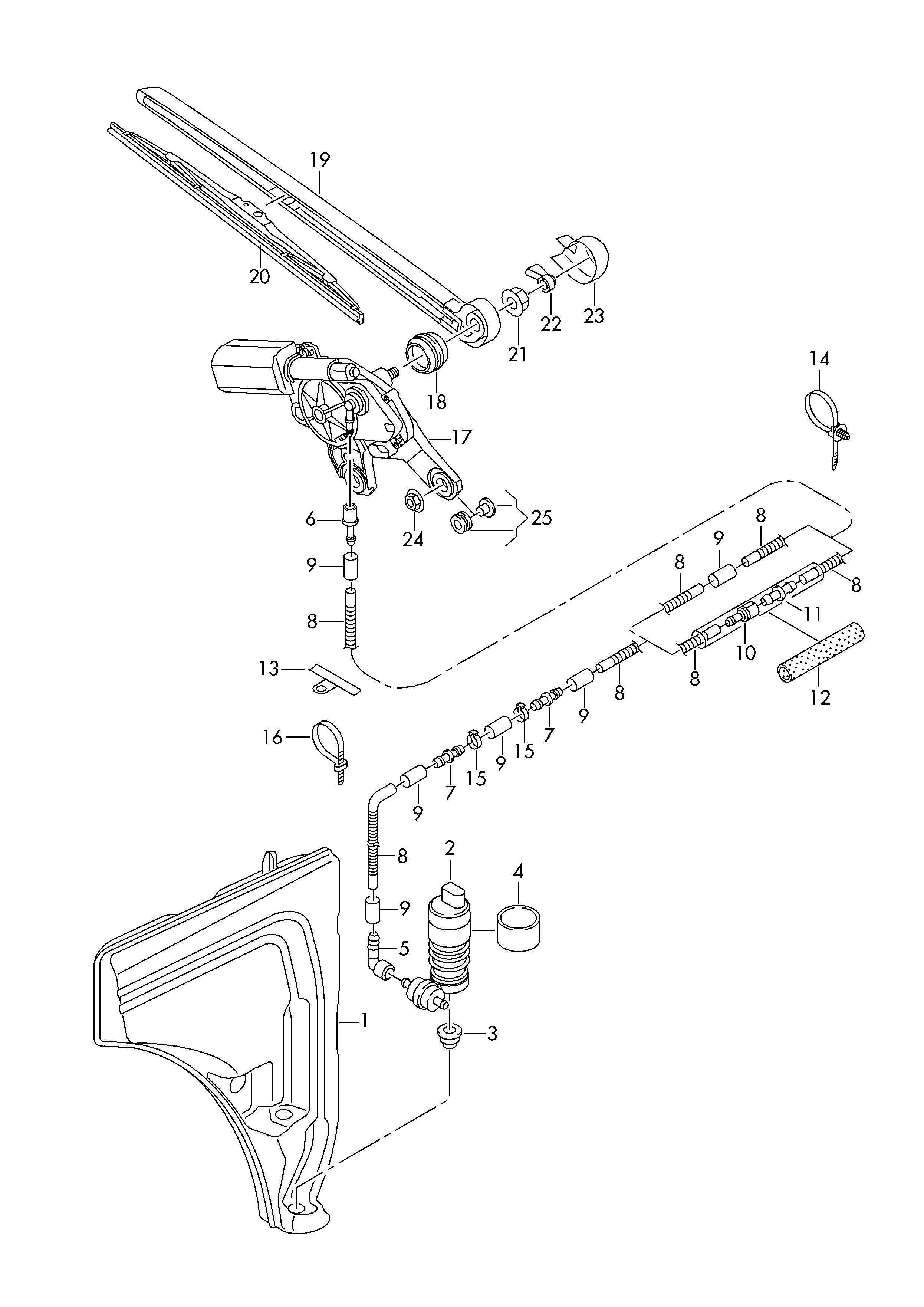 VAG 4G9 955 205 - Wischarm, Scheibenreinigung parts5.com