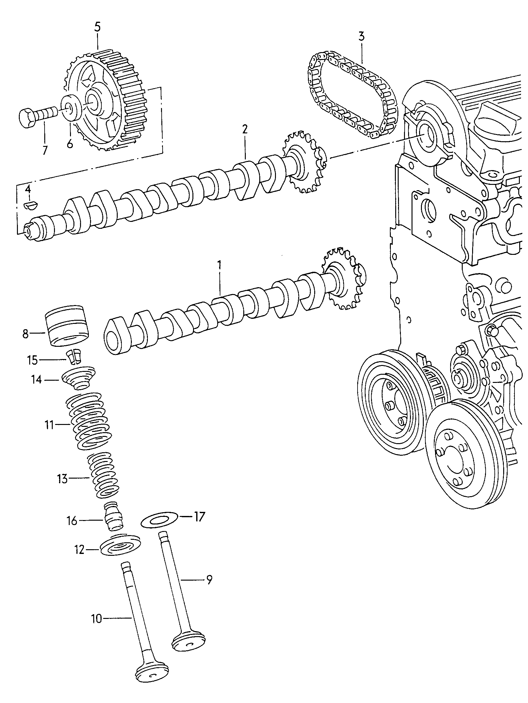 Seat 034 109 309 AD - Толкатель, гидрокомпенсатор parts5.com