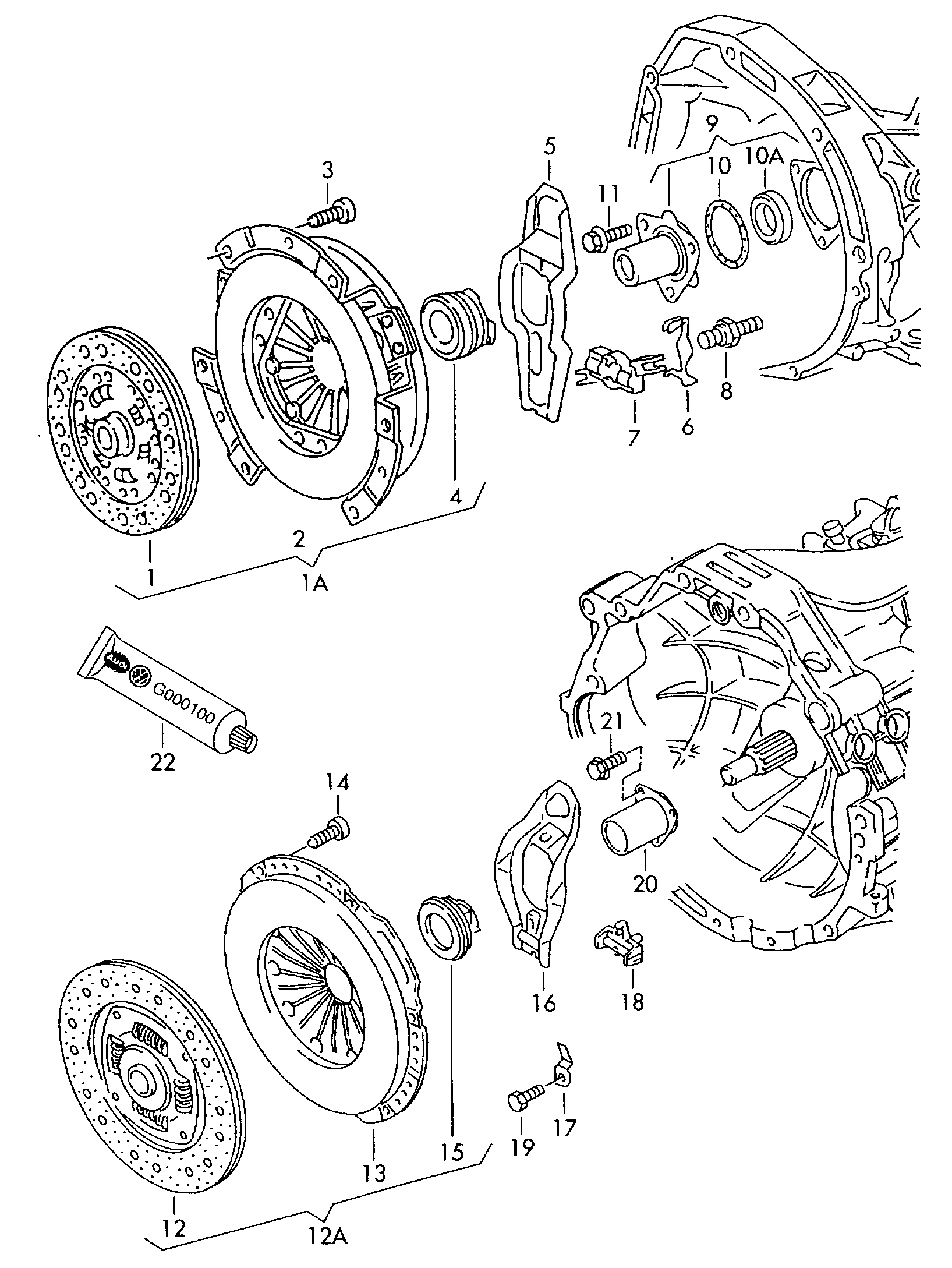 AUDI 012 141 165 E - Clutch Release Bearing parts5.com