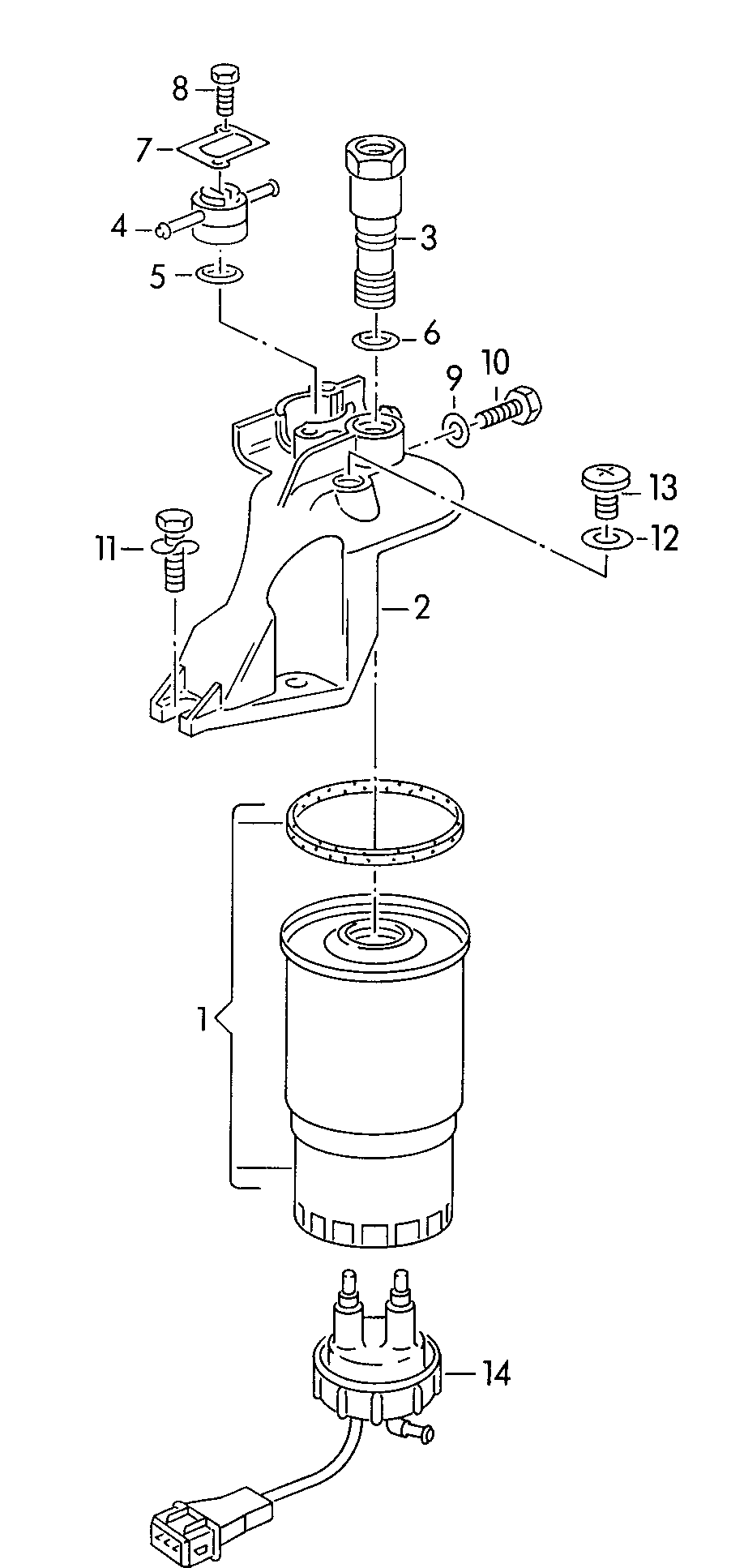 Seat 191 127 247 A - Valve, fuel filter parts5.com