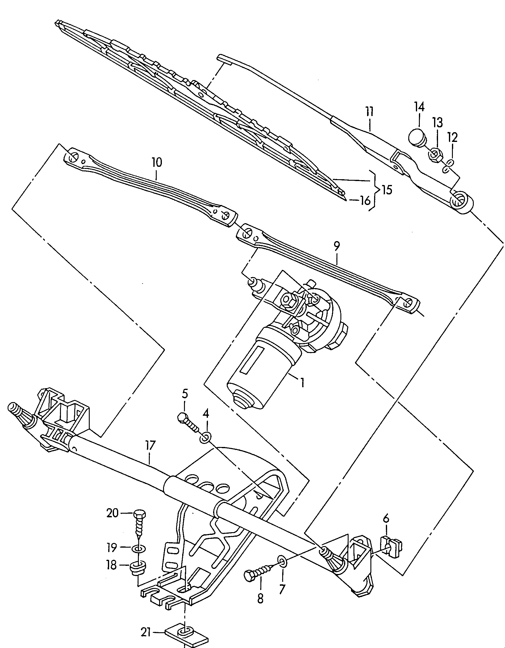 AUDI 4A0955427 - Μάκτρο καθαριστήρα parts5.com