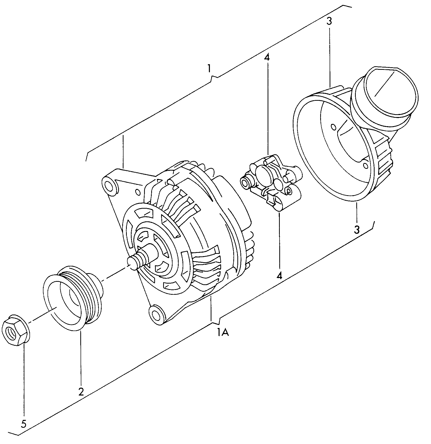 VW 030903181 - Fulie, alternator parts5.com