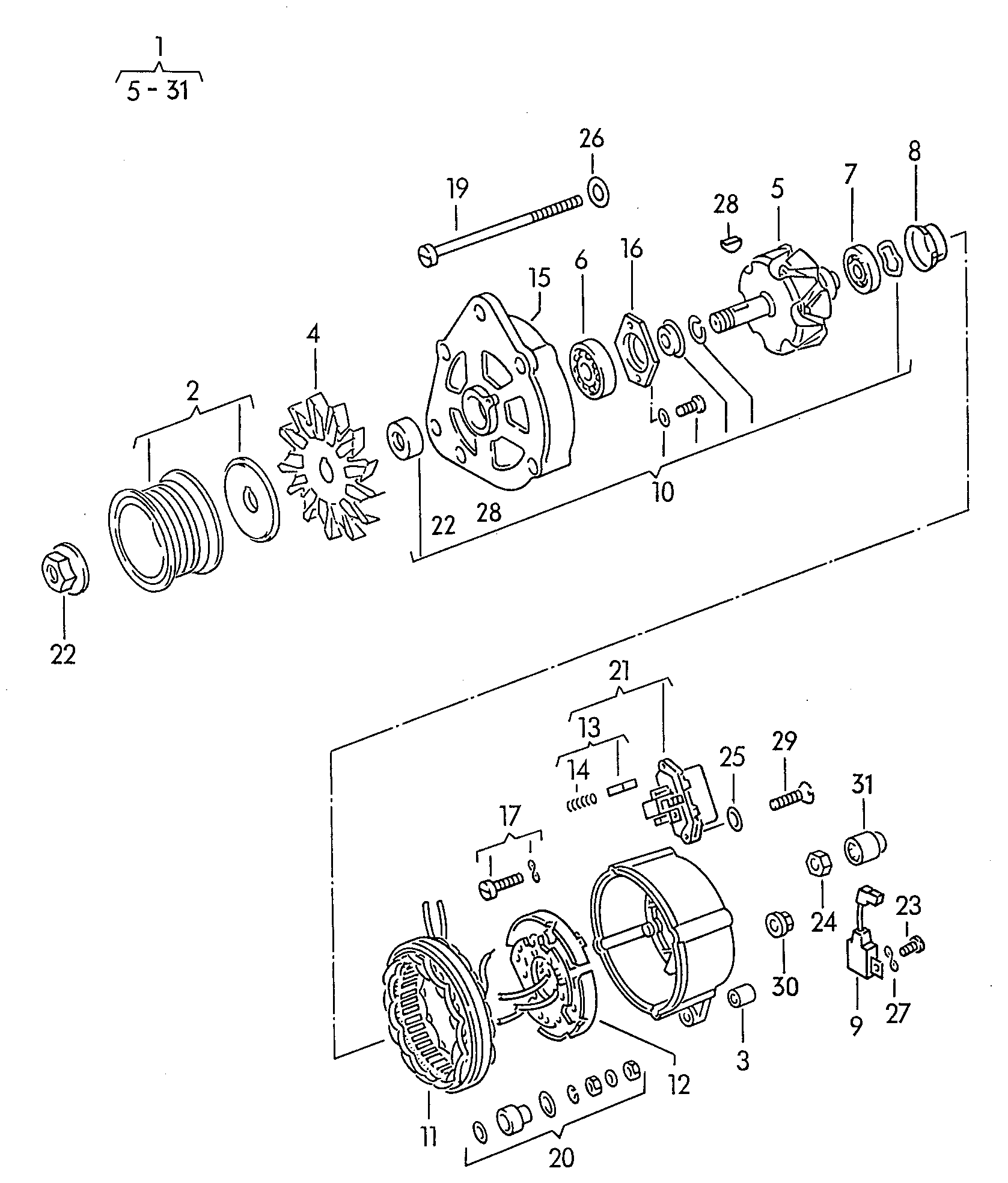 AUDI 068 903 803 DX - Ρυθμιστής γεννήτριας parts5.com