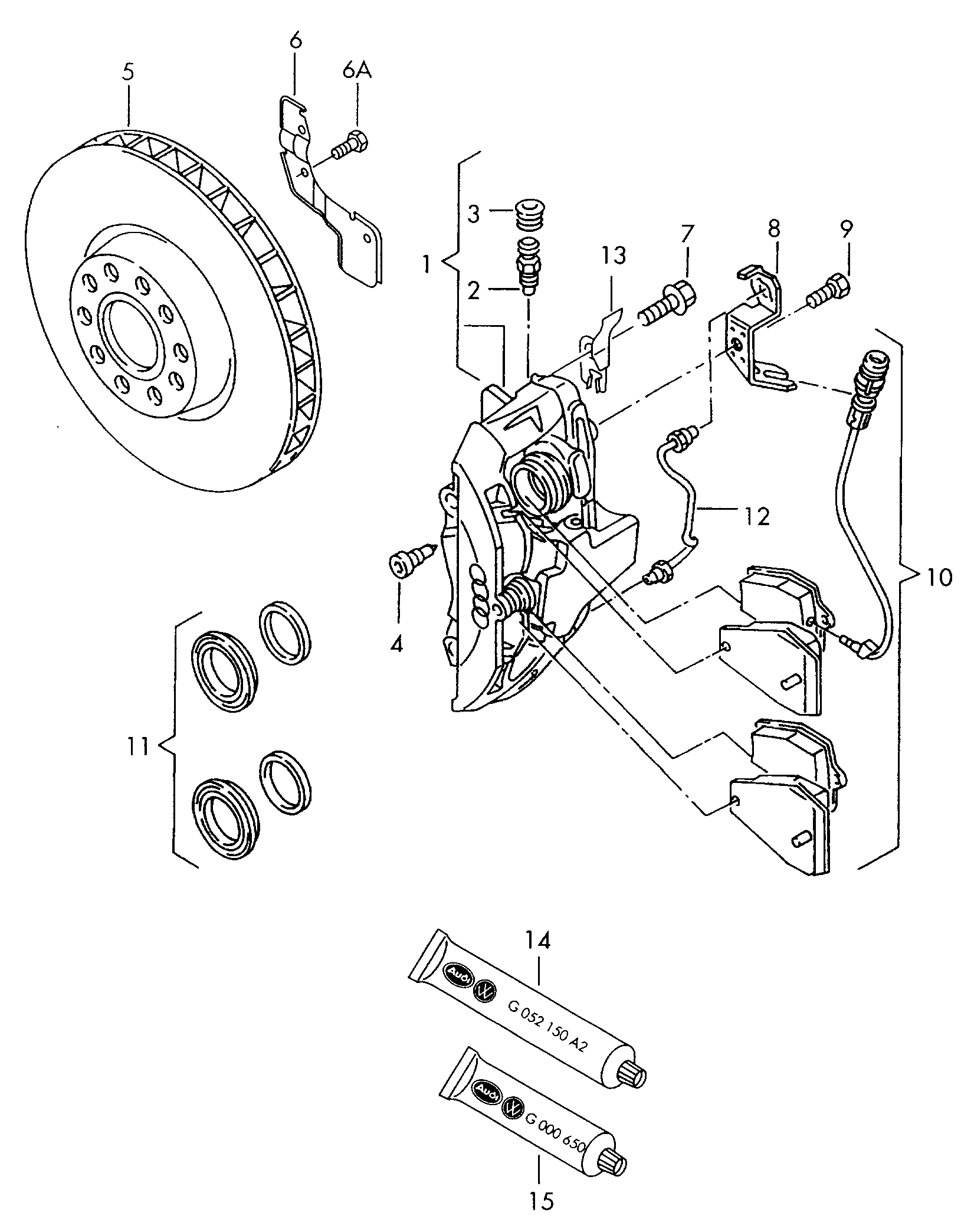 VAG 4A0 615 107 - Kočione čeljusti parts5.com