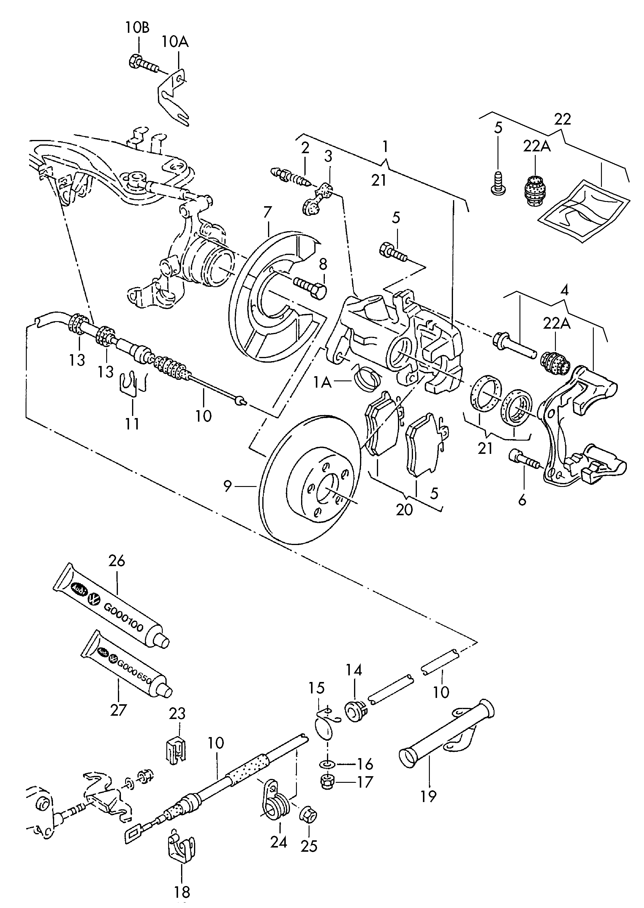 Skoda 853 615 423AX - Set reparatie, etrier parts5.com