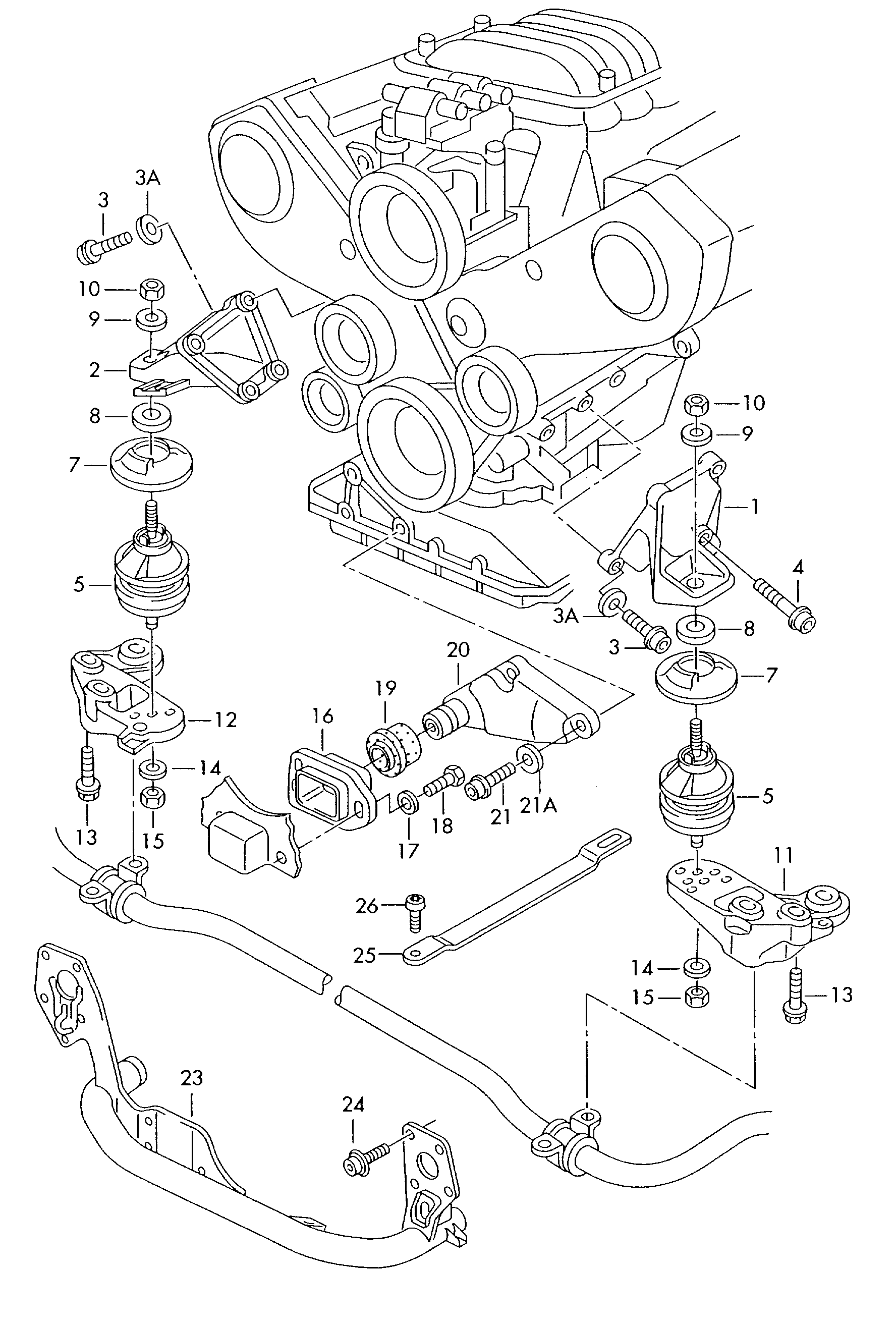 AUDI 8D0 199 379 K - Łożyskowanie silnika parts5.com