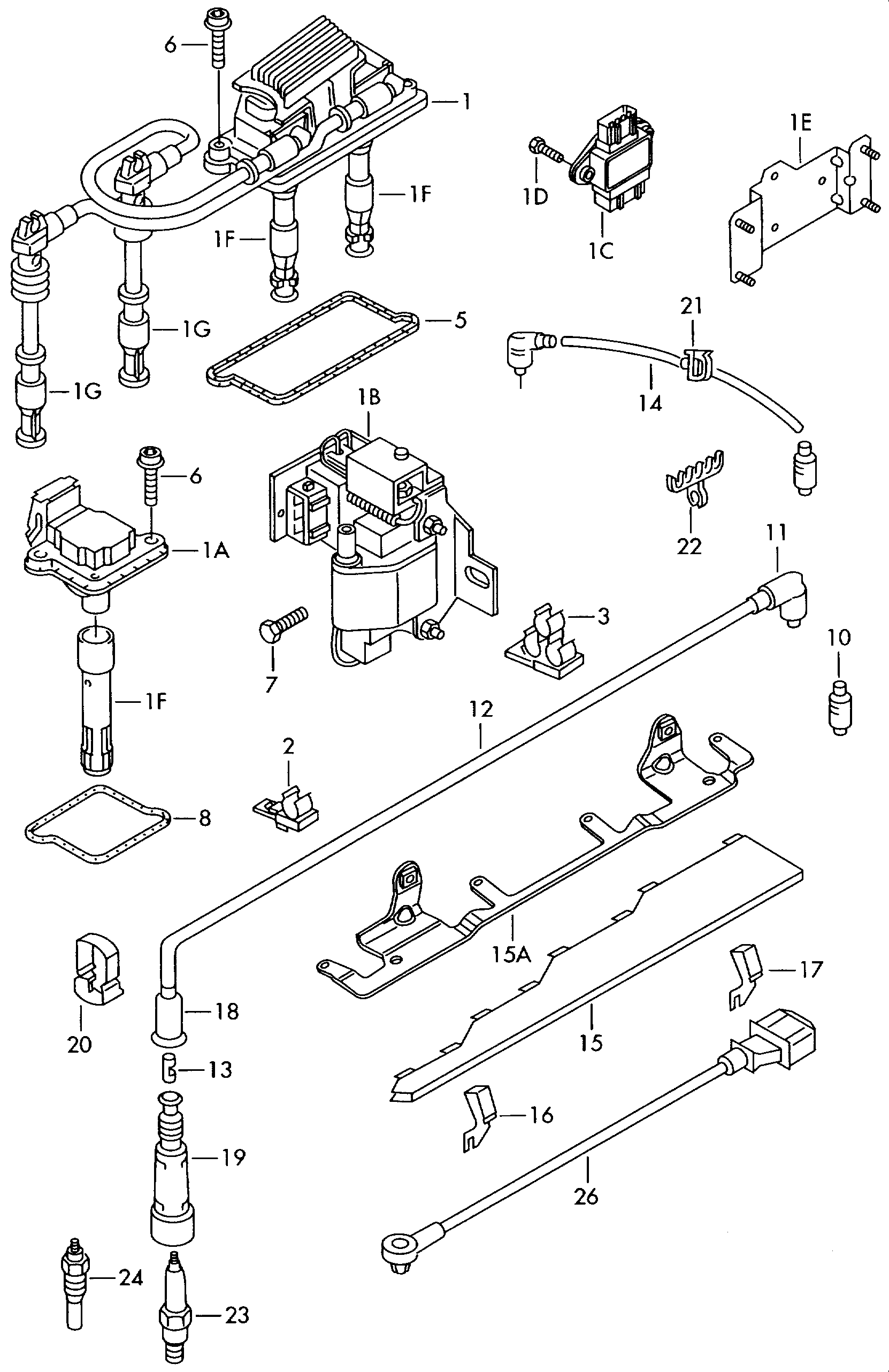 Lamborghini 058 905 409 A - Set cablaj aprinder parts5.com