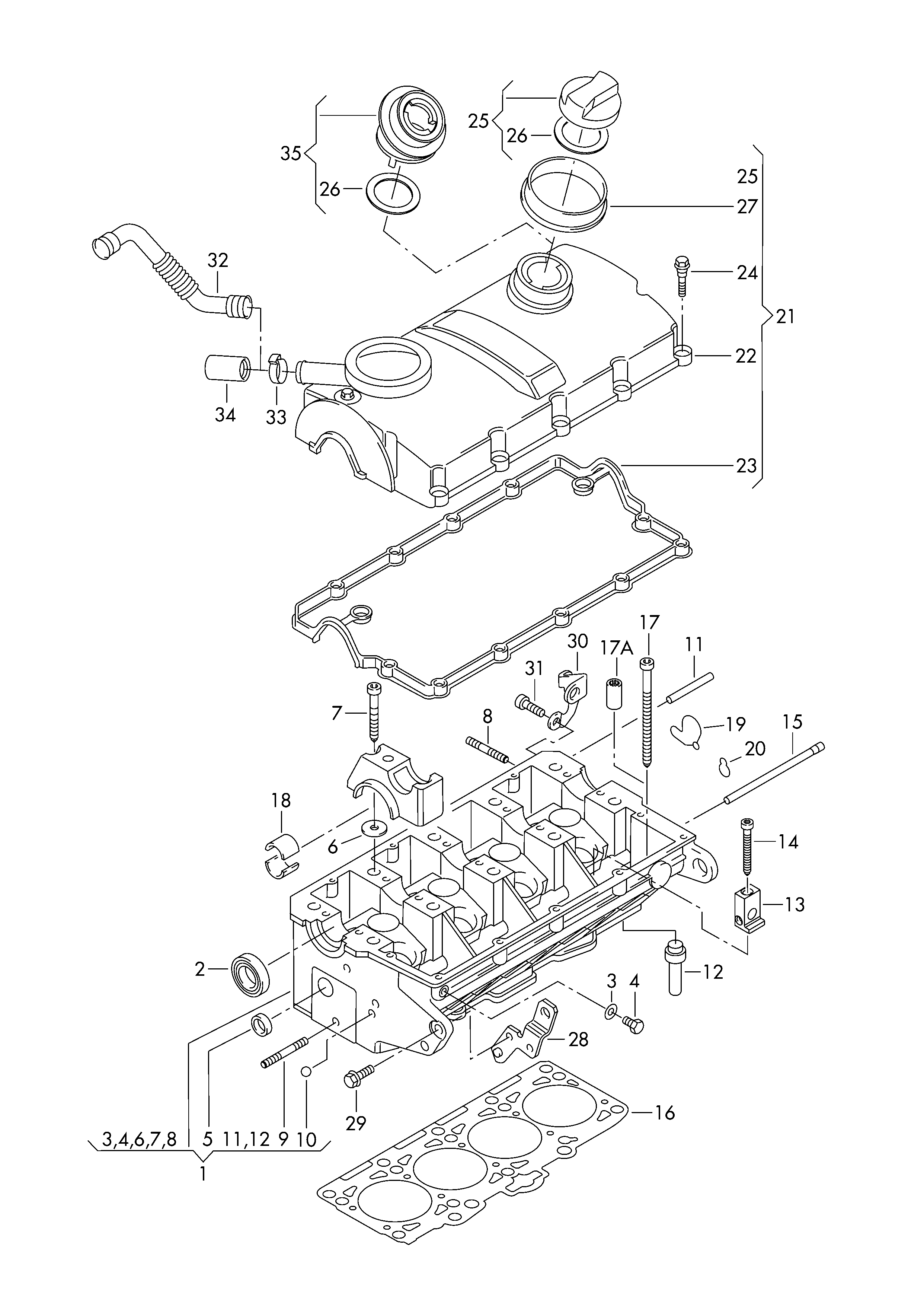 VAG 038103383BL - Φλάντζα, κεφαλή κυλίνδρου parts5.com