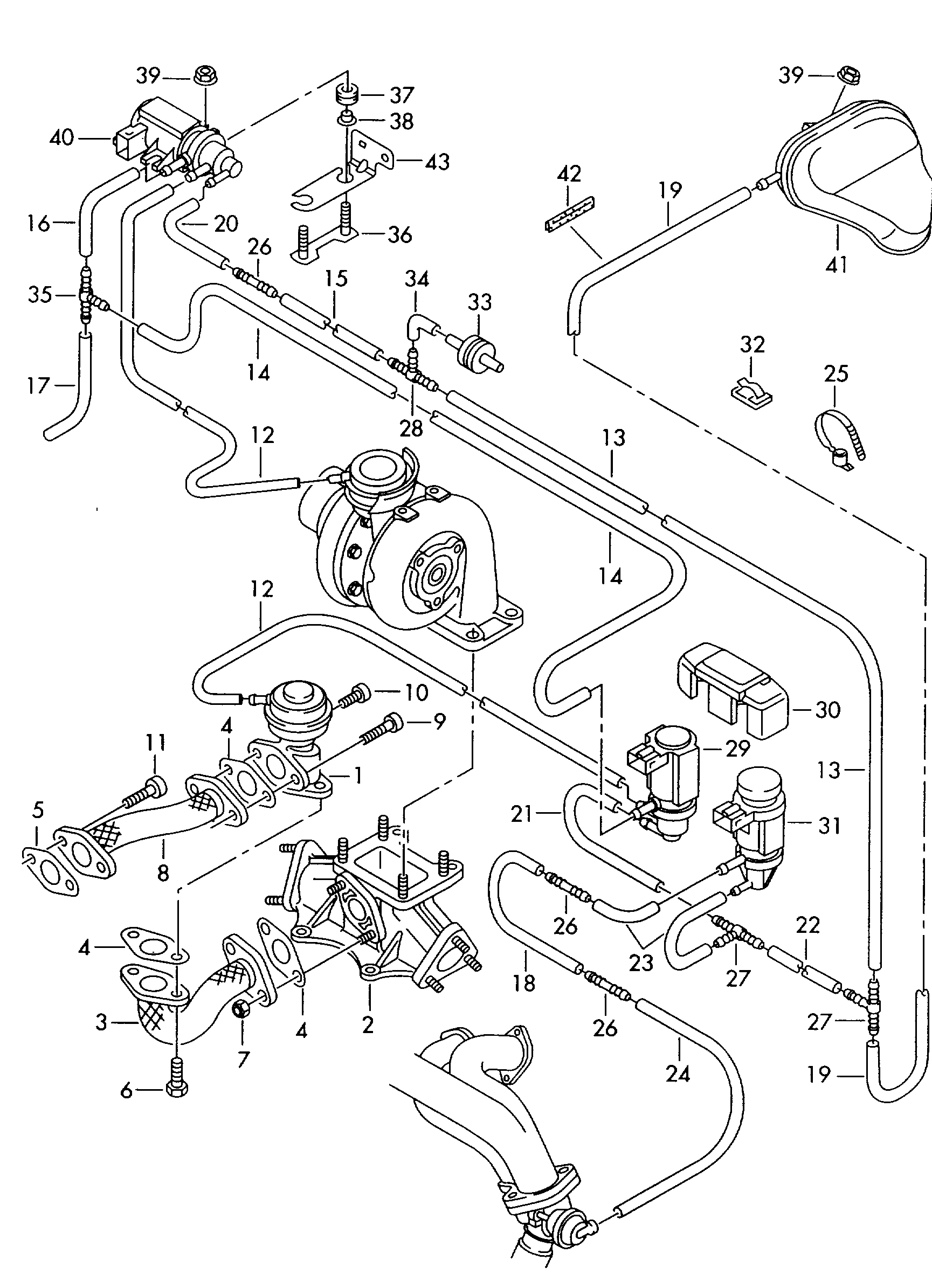 VW 1J0 906 627 B - Pretvarač pritiska, usisna grana parts5.com