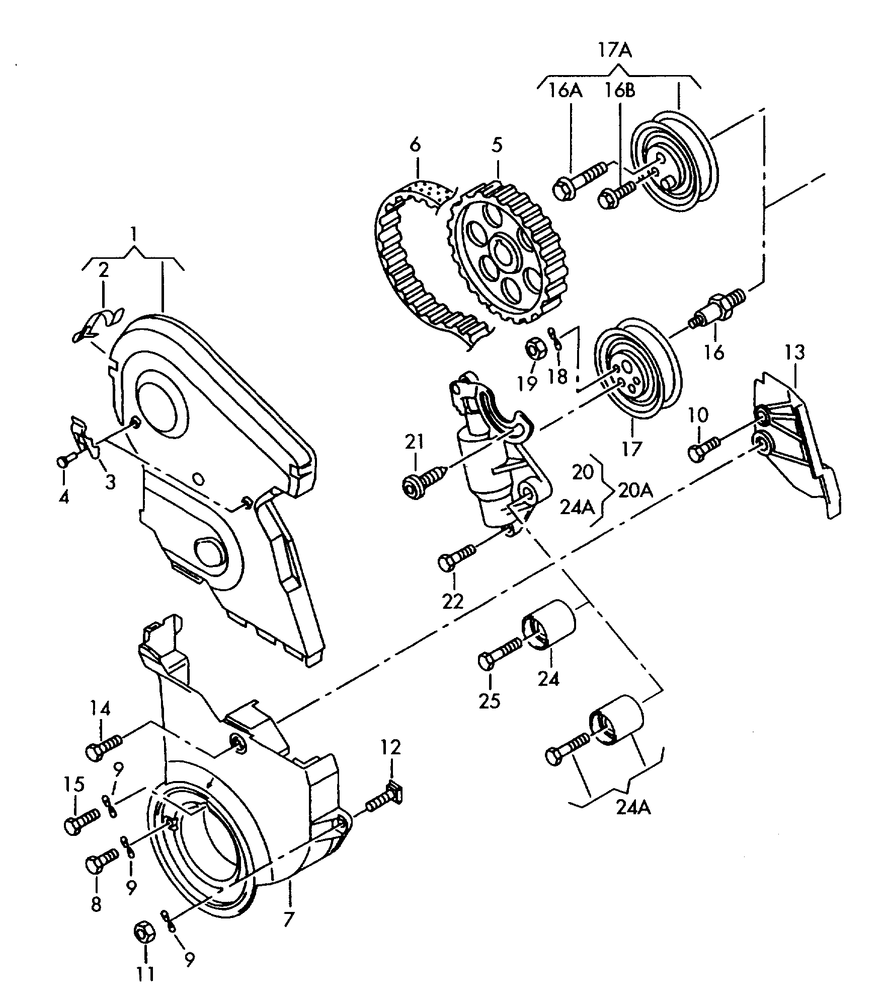 AUDI 058 109 243 E - Germe makarası, triger kayışı parts5.com