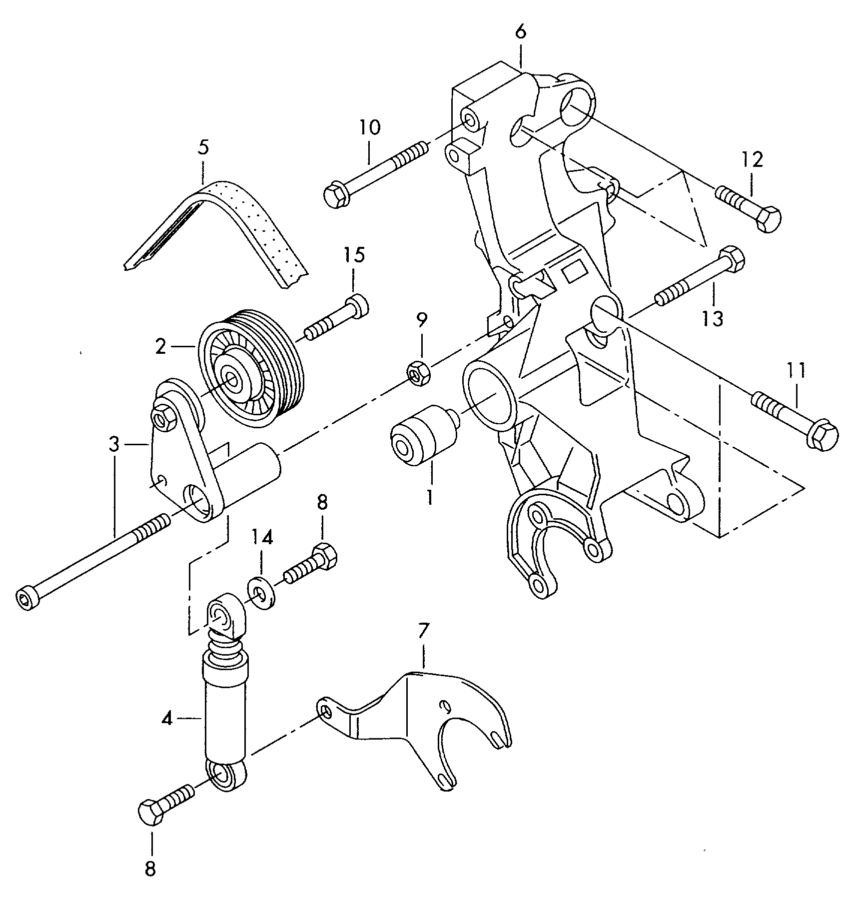 VW (FAW) 038 145 278 - Deflection / Guide Pulley, v-ribbed belt parts5.com