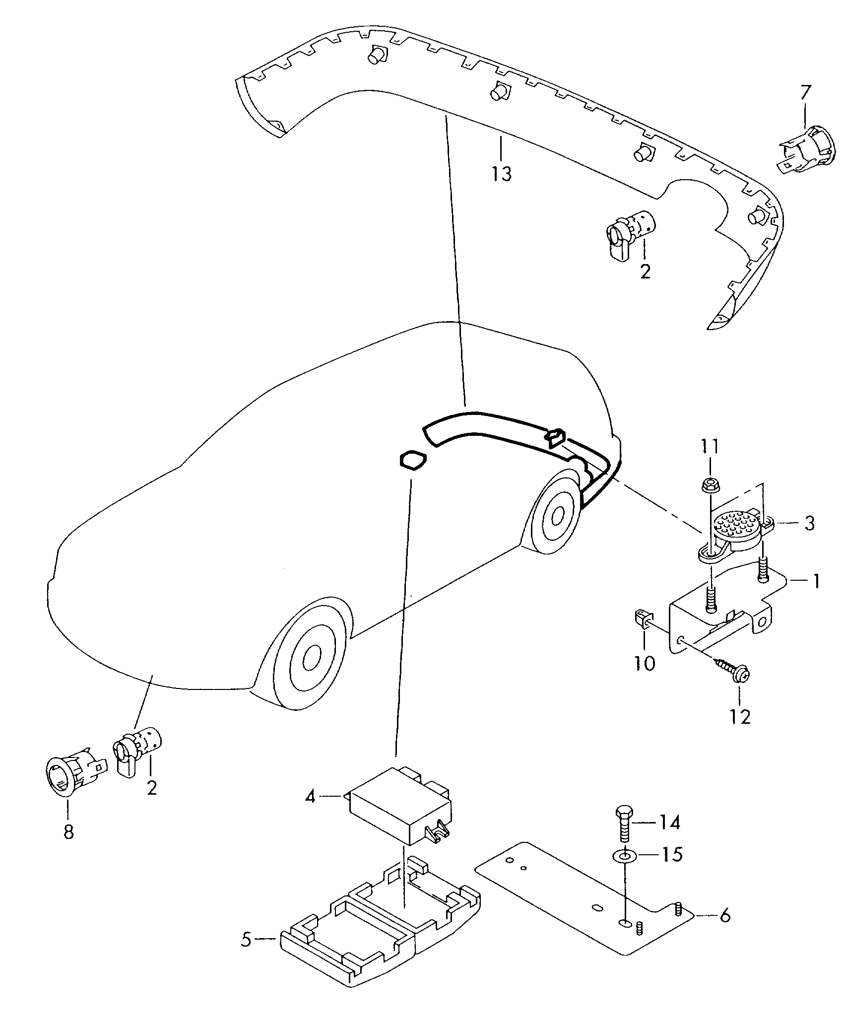 Seat 4B0 919 275 - Sensor, Einparkhilfe parts5.com