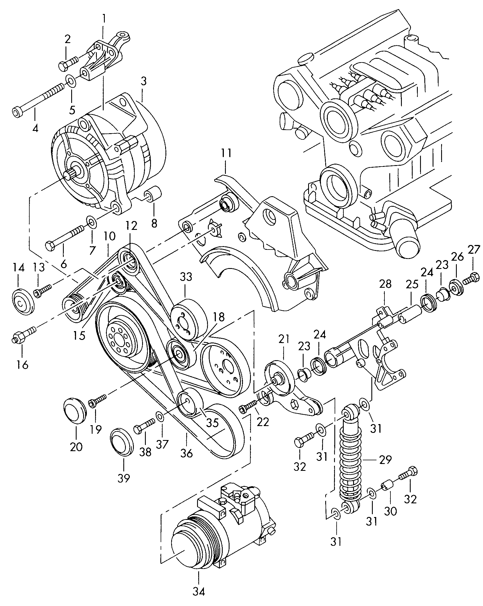 Mercedes-Benz 059 903 341 A - Preusmerjevalni valj / vodilni valj, rebrasti jermen parts5.com