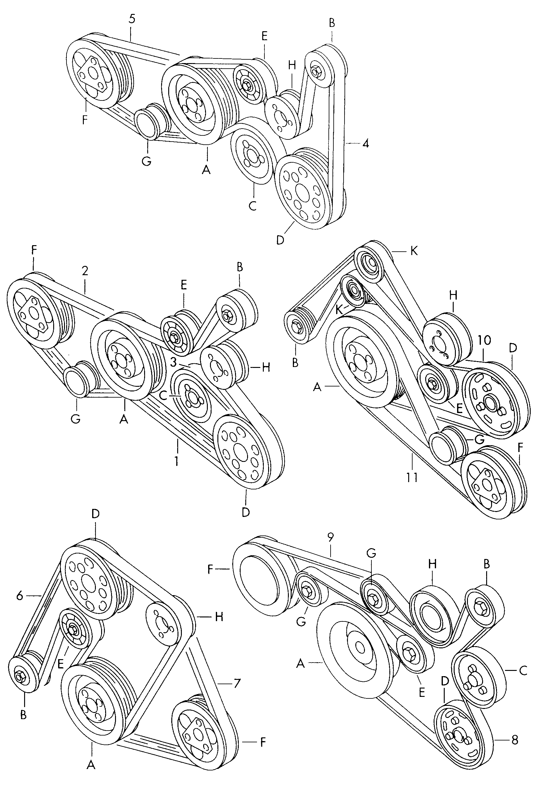 AUDI 078 903 137 BC - V-Ribbed Belt parts5.com