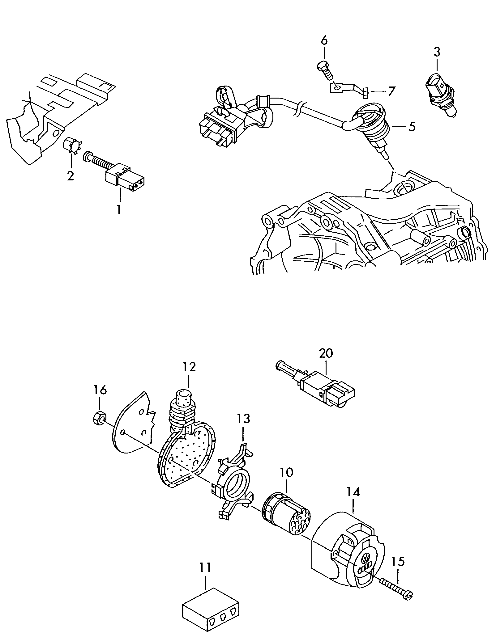 VW 443 945 515 - Włącznik świateł STOP parts5.com