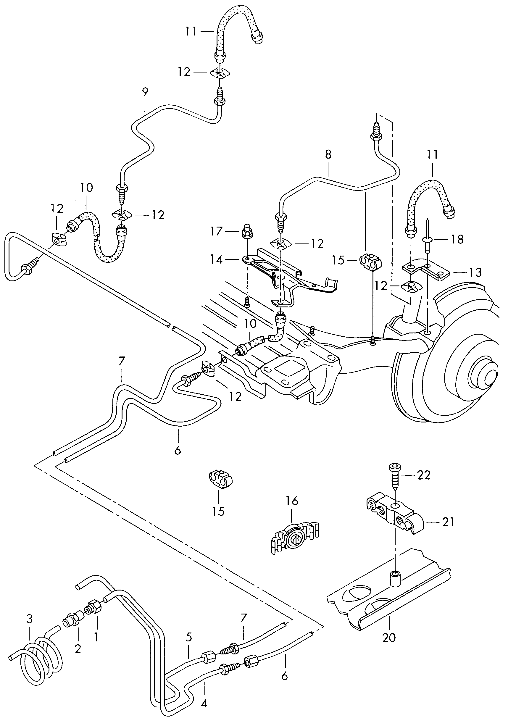 AUDI 8D0 611 775 E - Тормозной шланг parts5.com