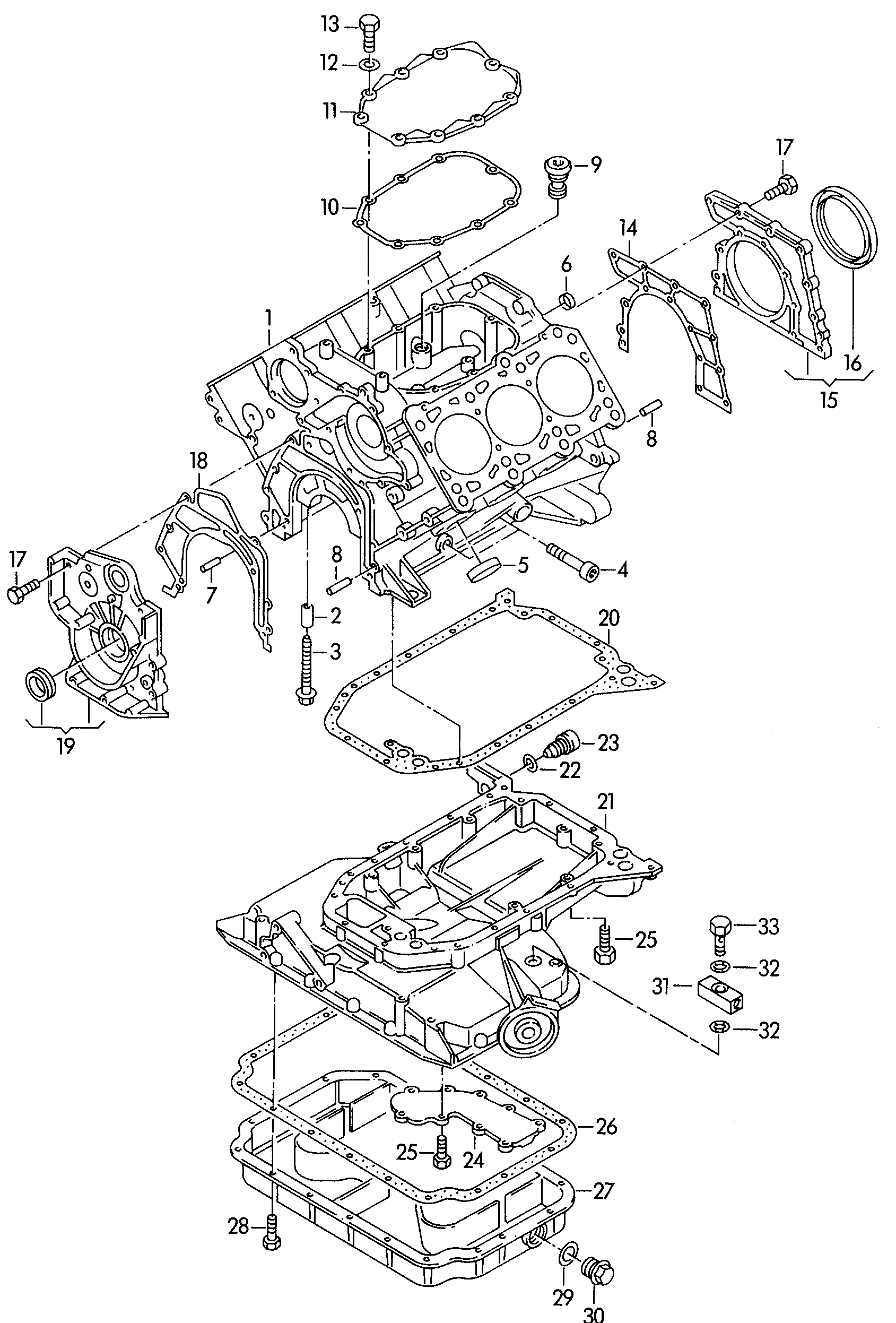 VAG 078103609F - Gasket, oil sump parts5.com