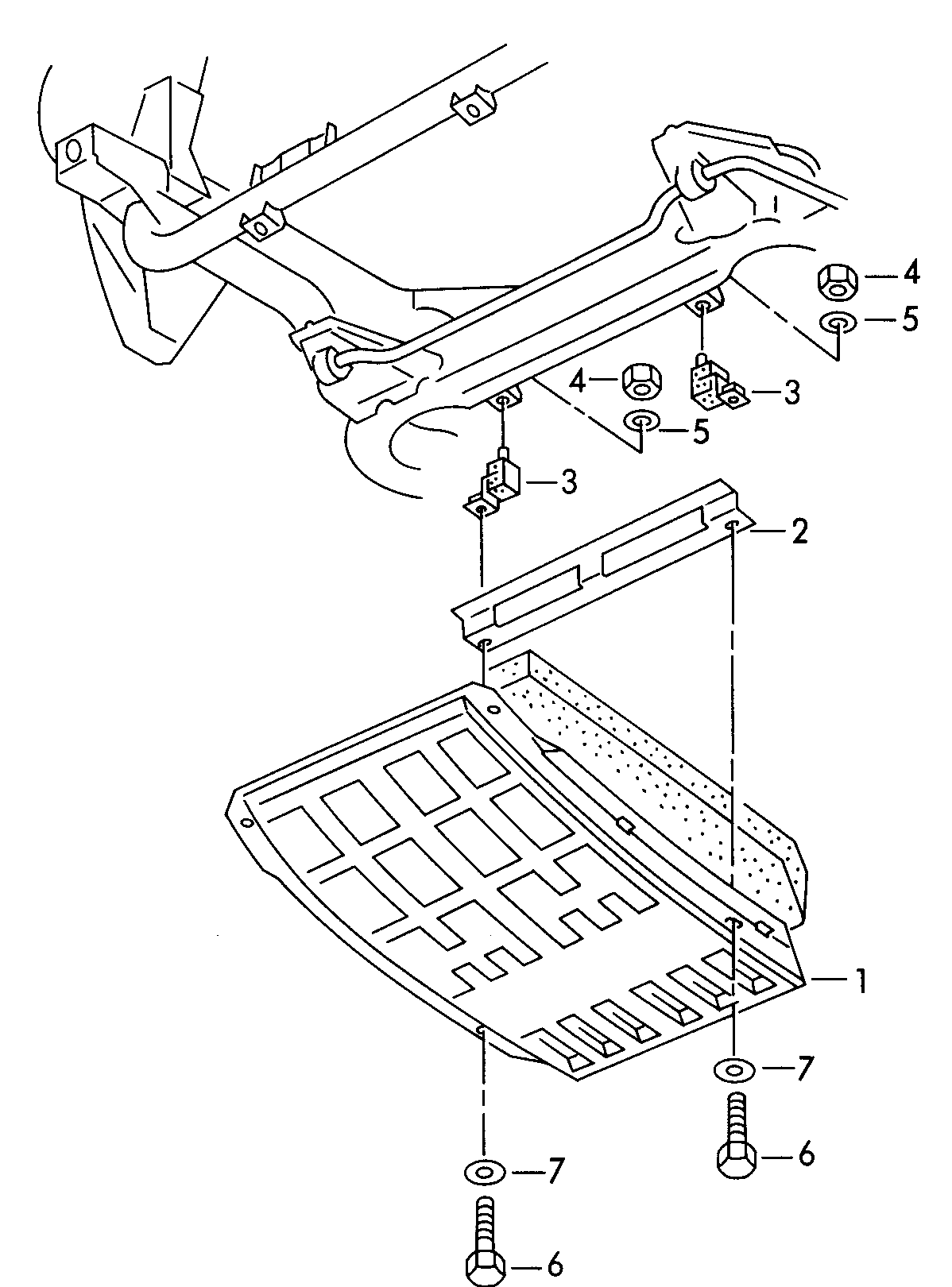 Seat 4A0805121A - Element de fixare, capac motor parts5.com