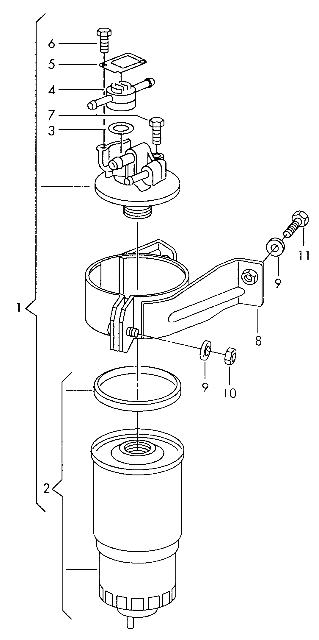 VAG 028 127 435 B - Üzemanyagszűrő parts5.com