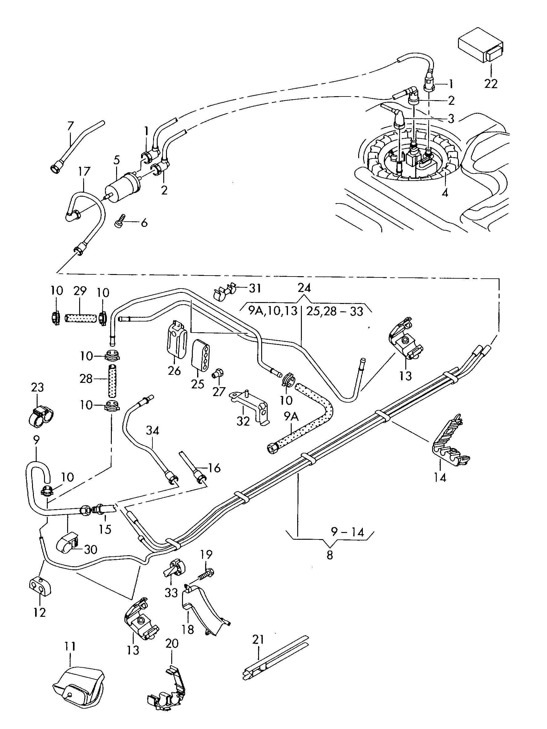 AUDI 4F0201511E - Filtro combustible parts5.com