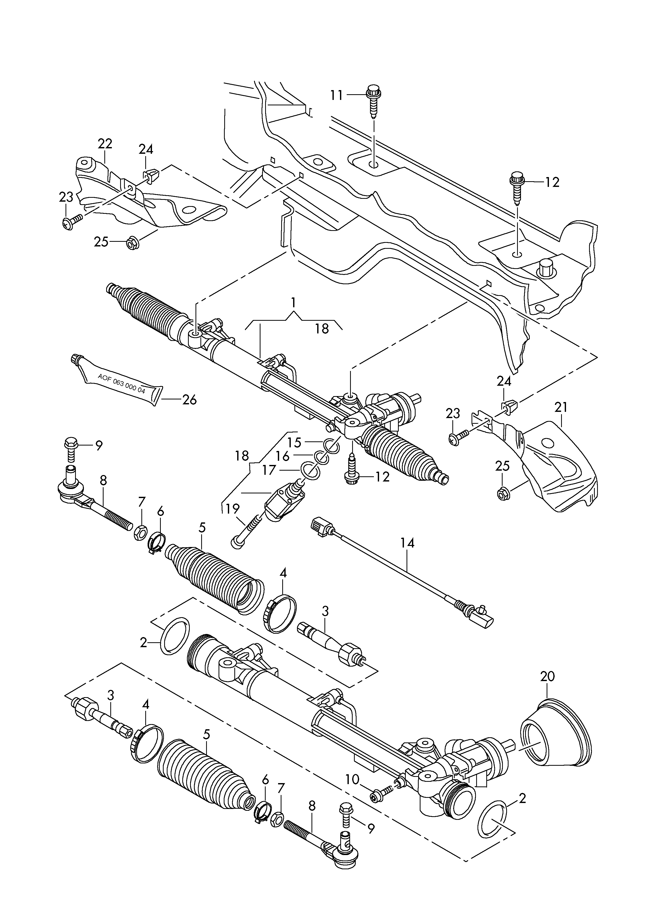 VAG 4F0422821D - Inner Tie Rod, Axle Joint parts5.com