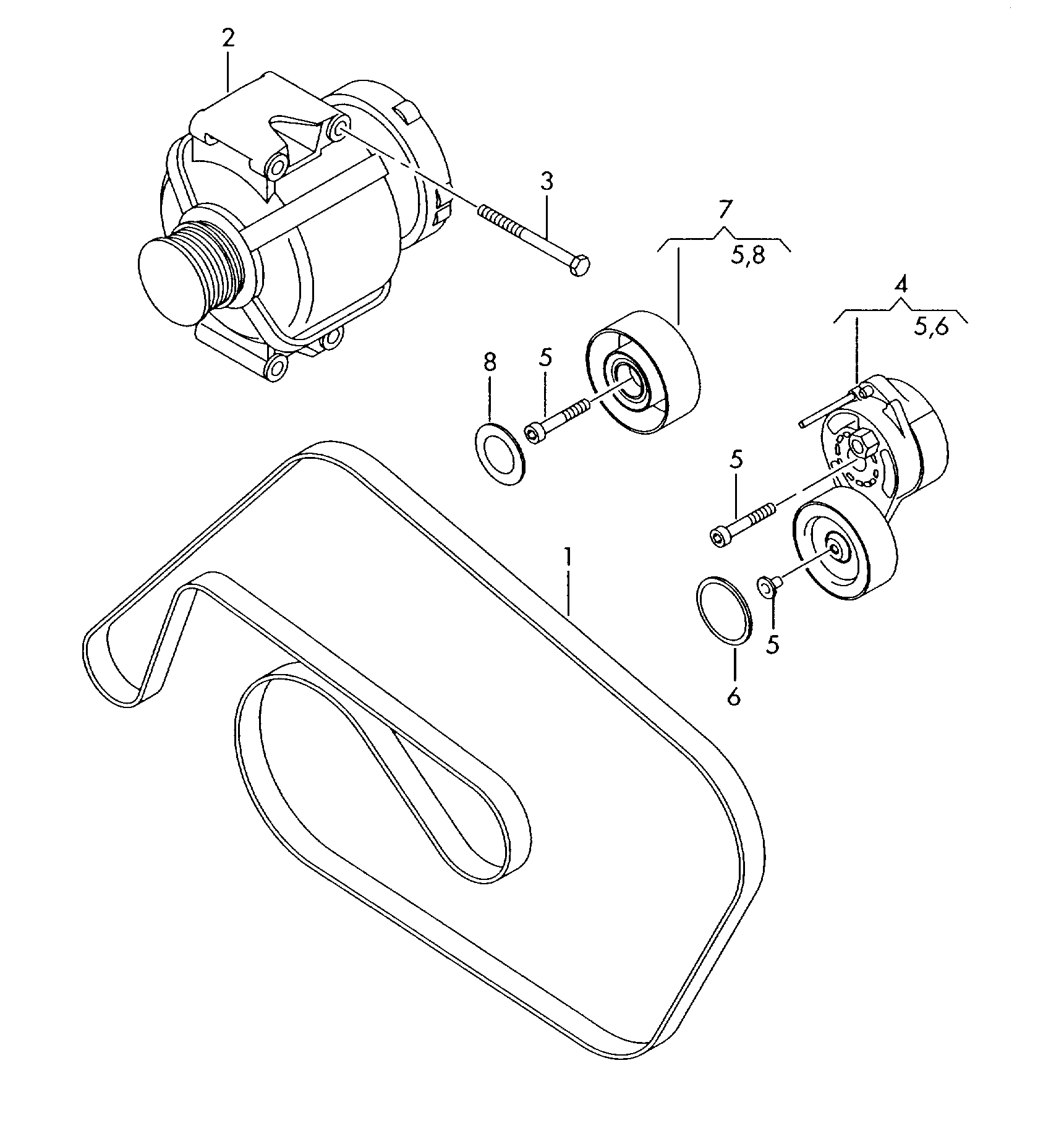 Skoda 06E903137J - Correa trapecial poli V parts5.com