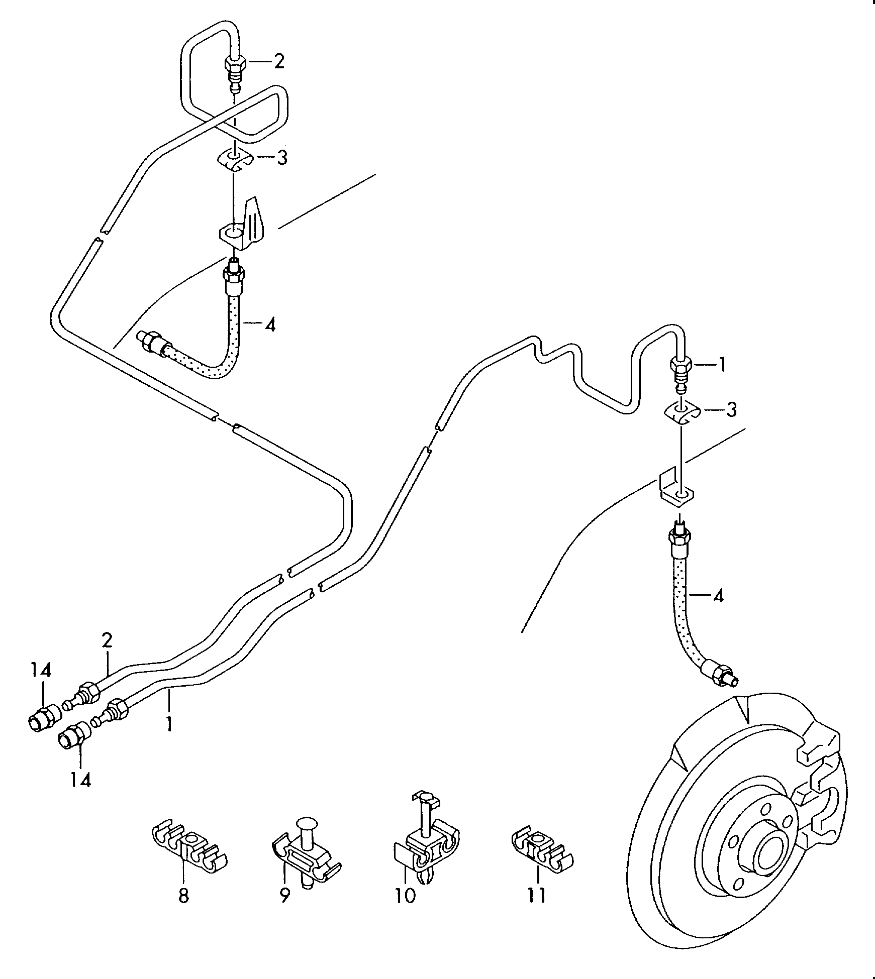 AUDI 4F0 611 775 D - Furtun frana parts5.com