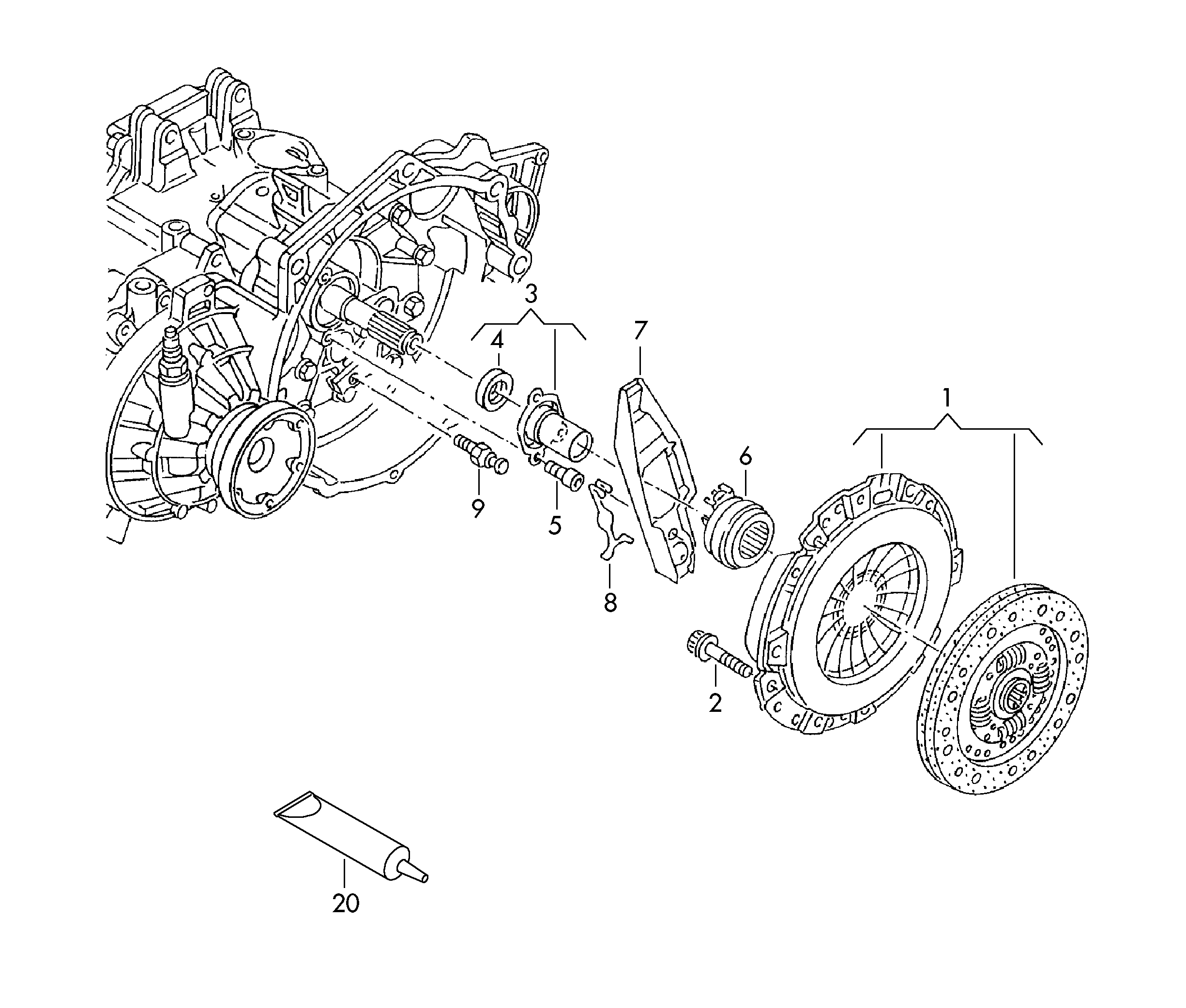 Skoda 03G 141 016 A - Komplet sklopke parts5.com