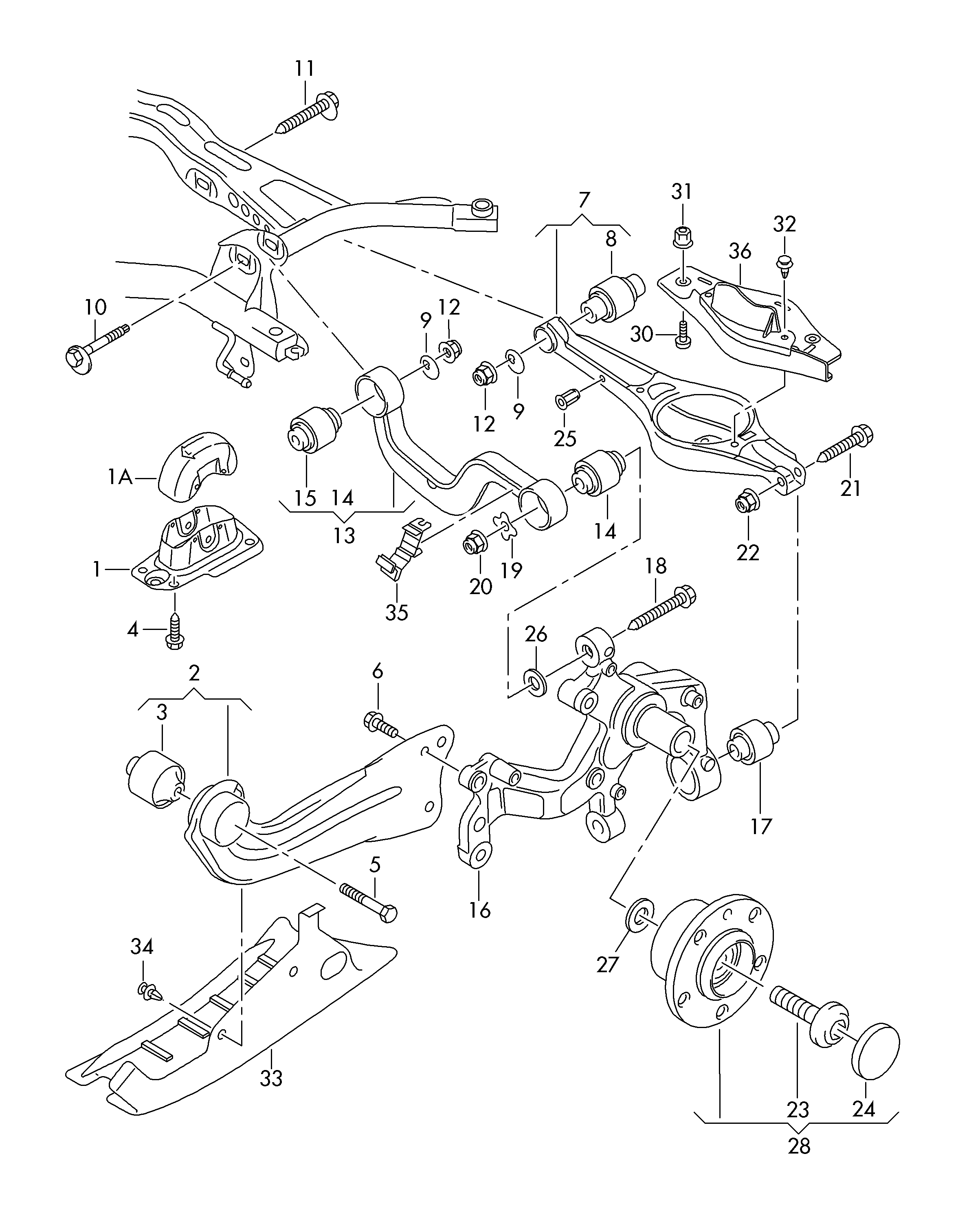 Seat 1K0 505 311 AB - Mounting, axle beam parts5.com