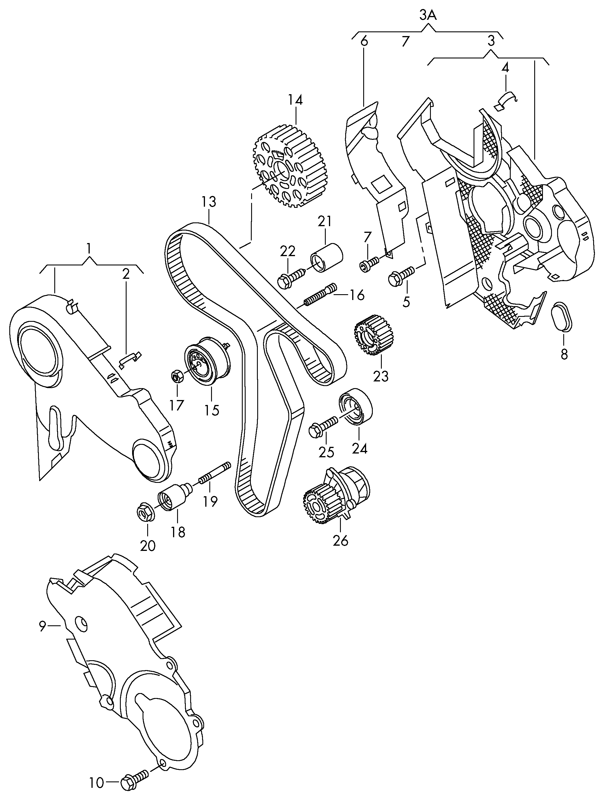 Opel 03L109119G - Triger kayışı parts5.com