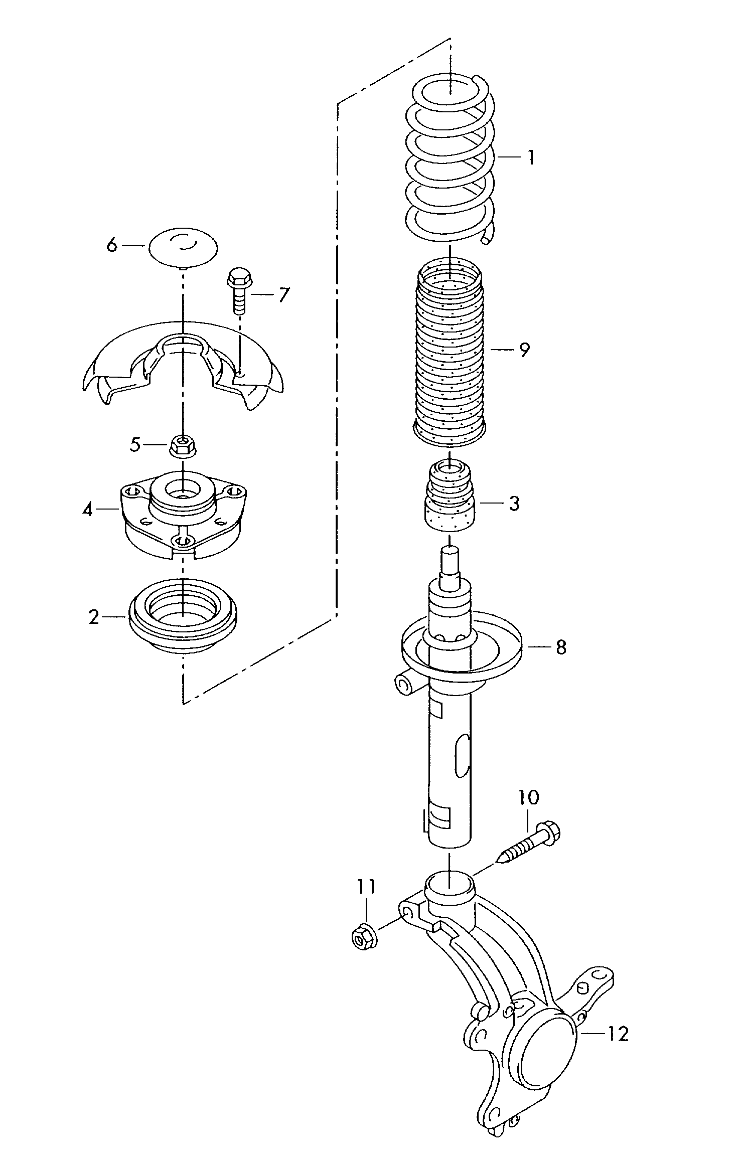 AUDI 1K0 412 303 P - Butée élastique, suspension parts5.com