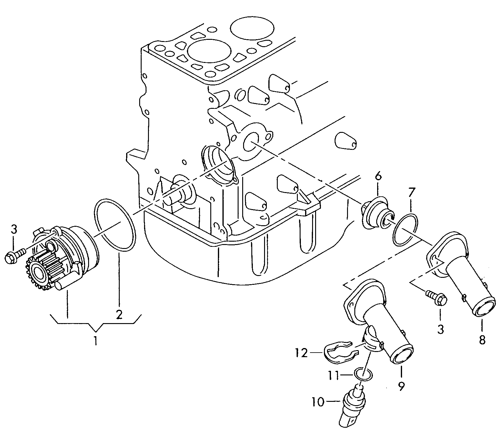 Skoda 03L 121 011 - Bomba de agua parts5.com