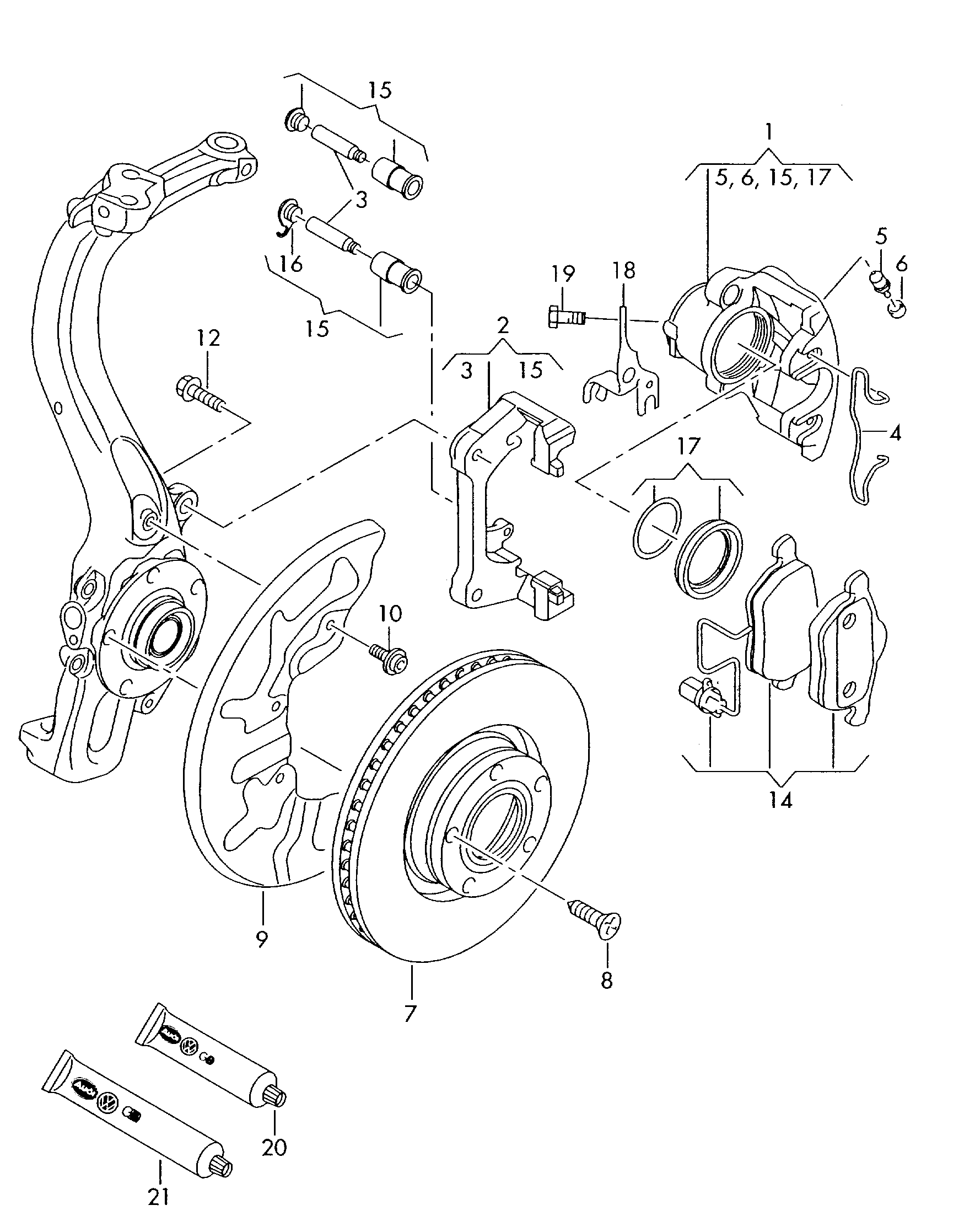 VAG 8E0 615 301 R - Disc frana parts5.com