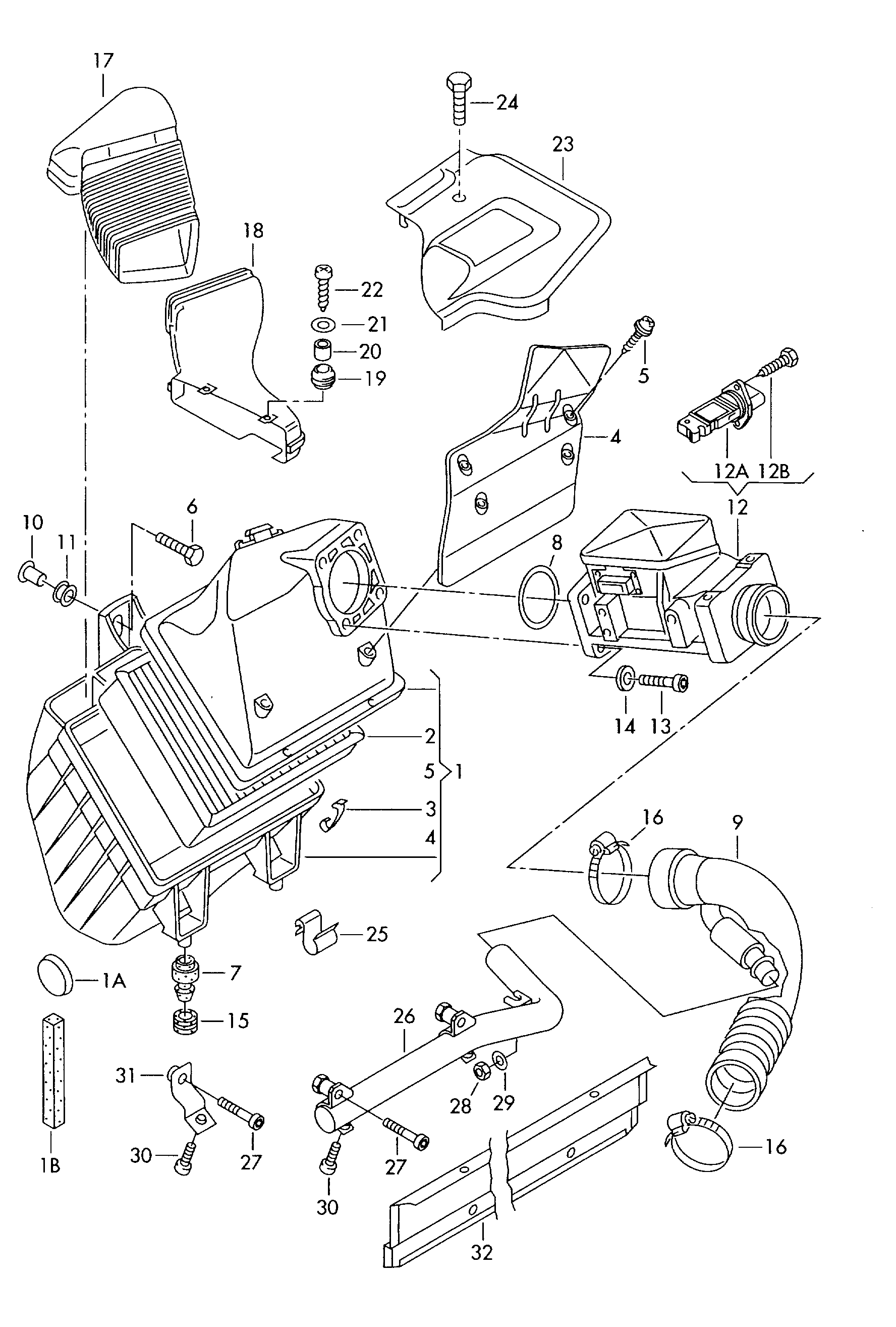 Seat 058133843 - Vzduchový filter parts5.com