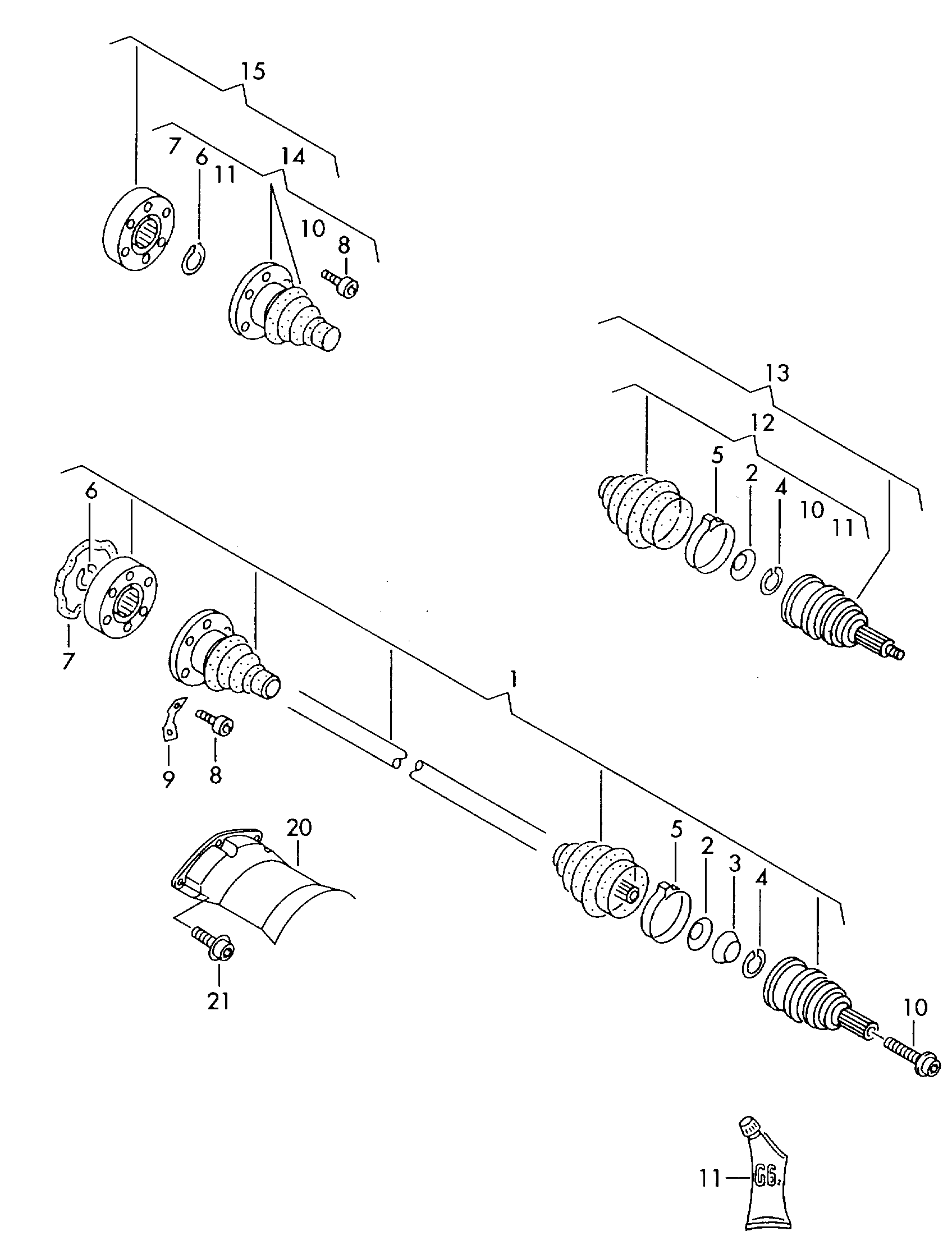 VAG 3B0598099 - Sada kĺbov hnacieho hriadeľa parts5.com