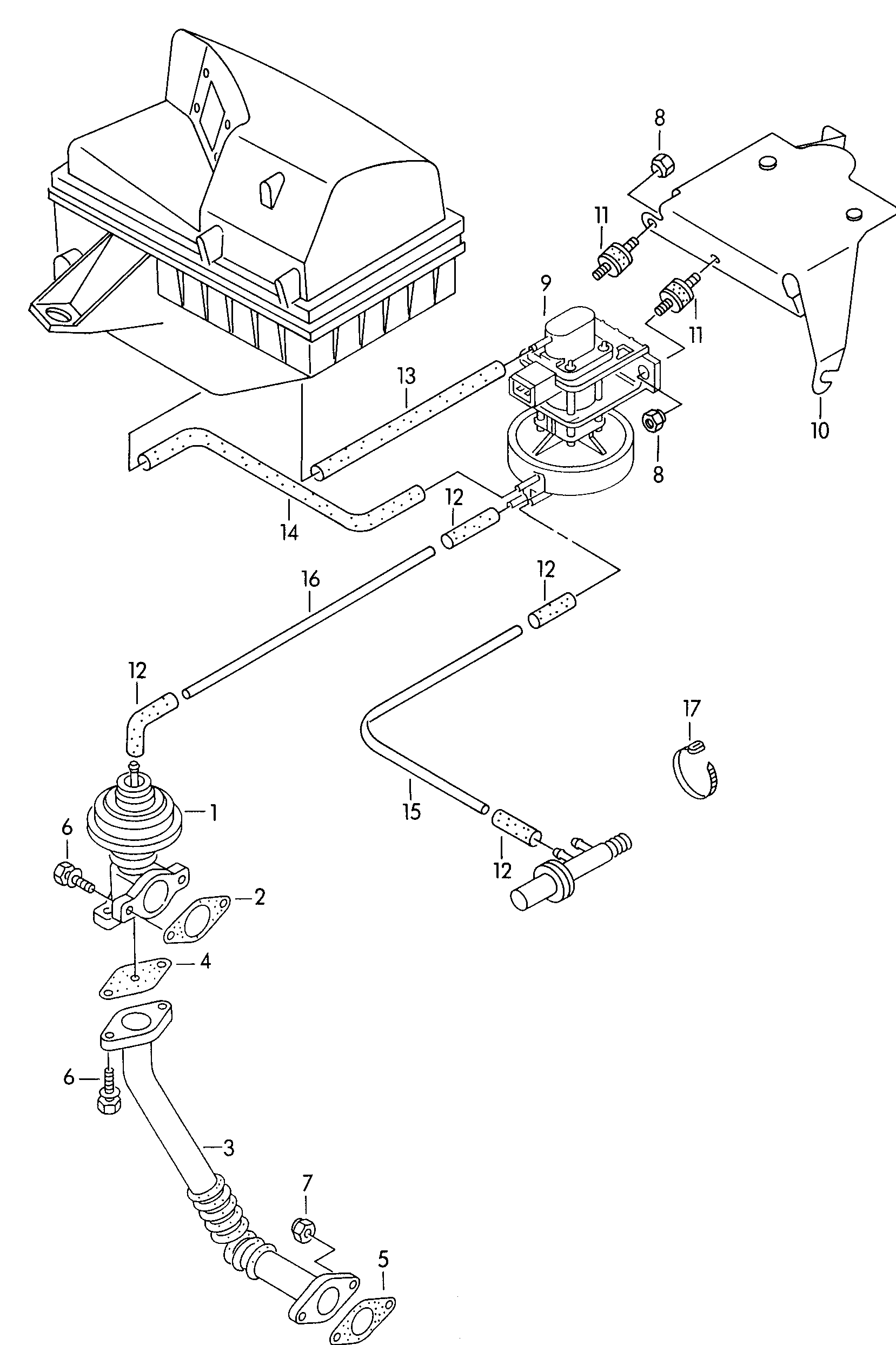 VW 038 131 547 A - Brtva, vod ventila povratnih ispušnih plinova parts5.com