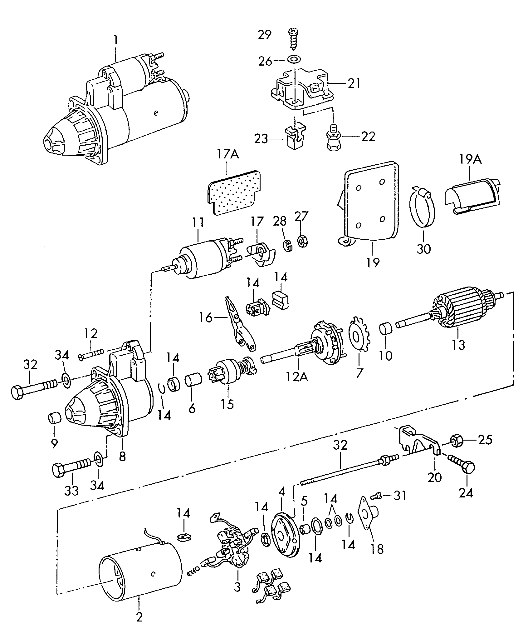 VW 026911287 - Elektromagnetický spínač, startér parts5.com