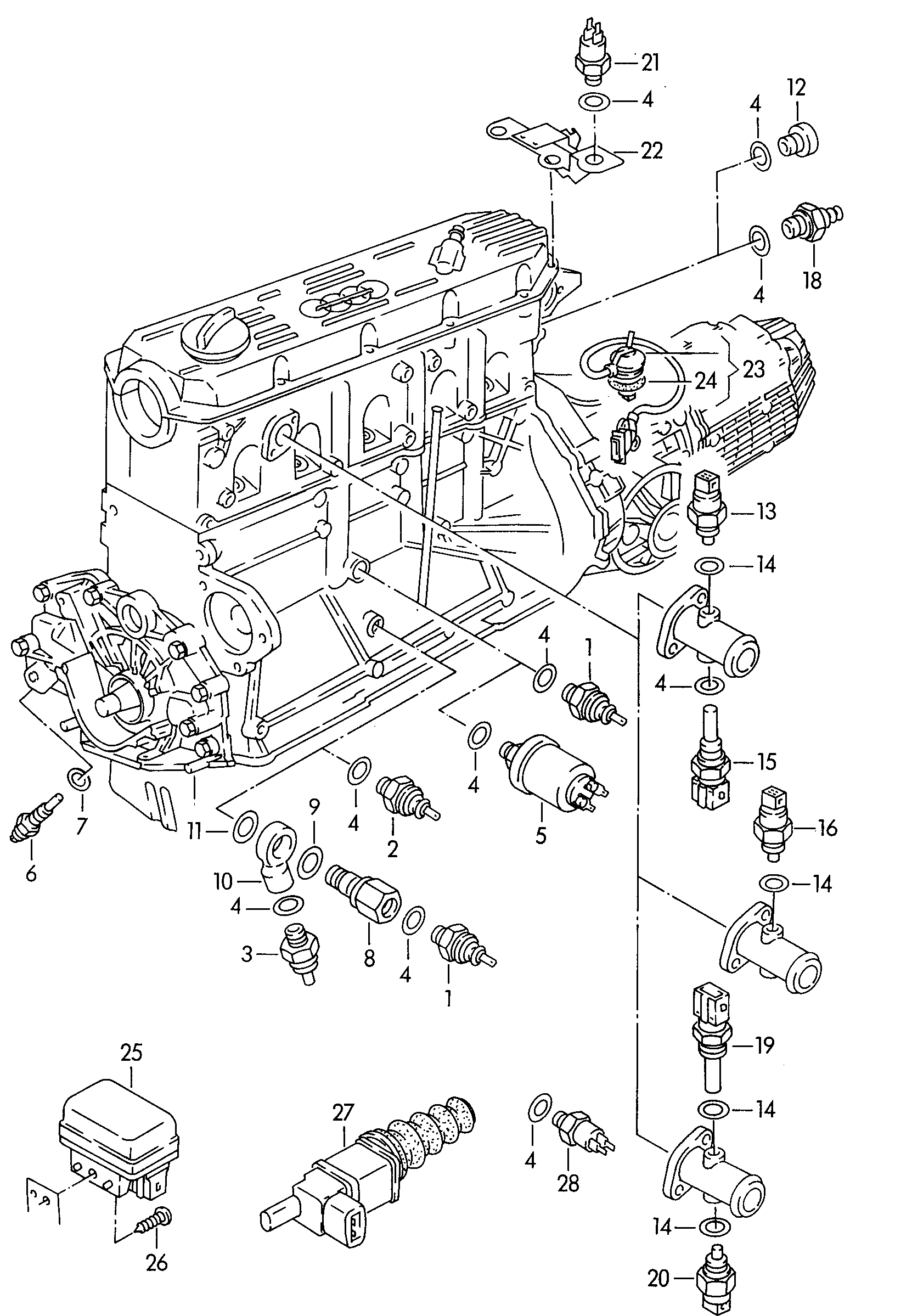 AUDI N 016 024 3 - Surub de inchidere,conducta sistem de racire parts5.com