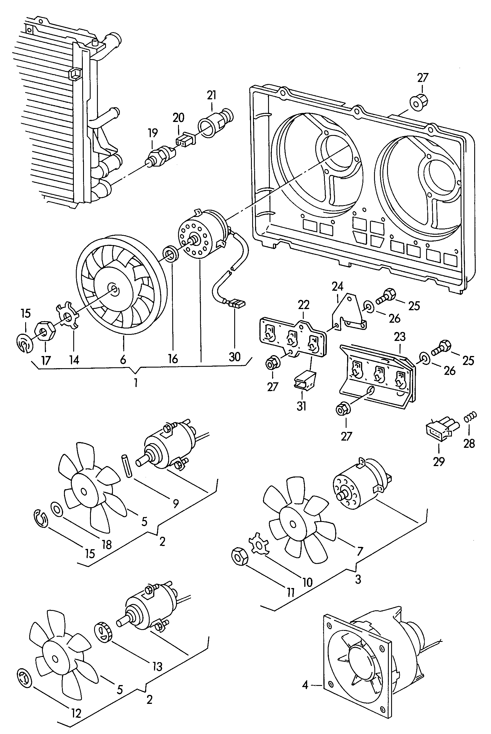 VAG 191959481A - Comutator temperatura, ventilator radiator parts5.com